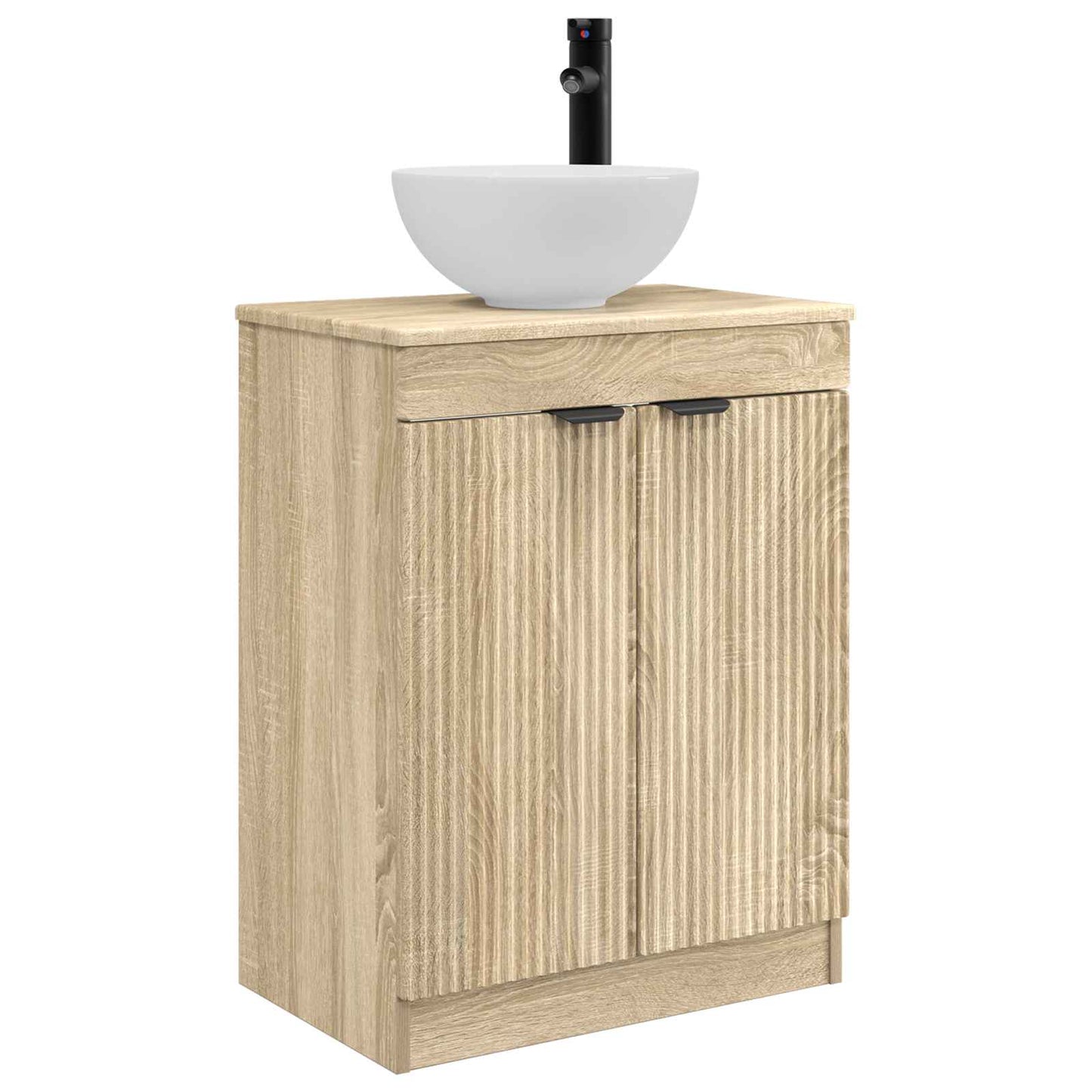 Badmøbel med vask Sonoma eik 54 x 35 x 83 cm Konstruert tre