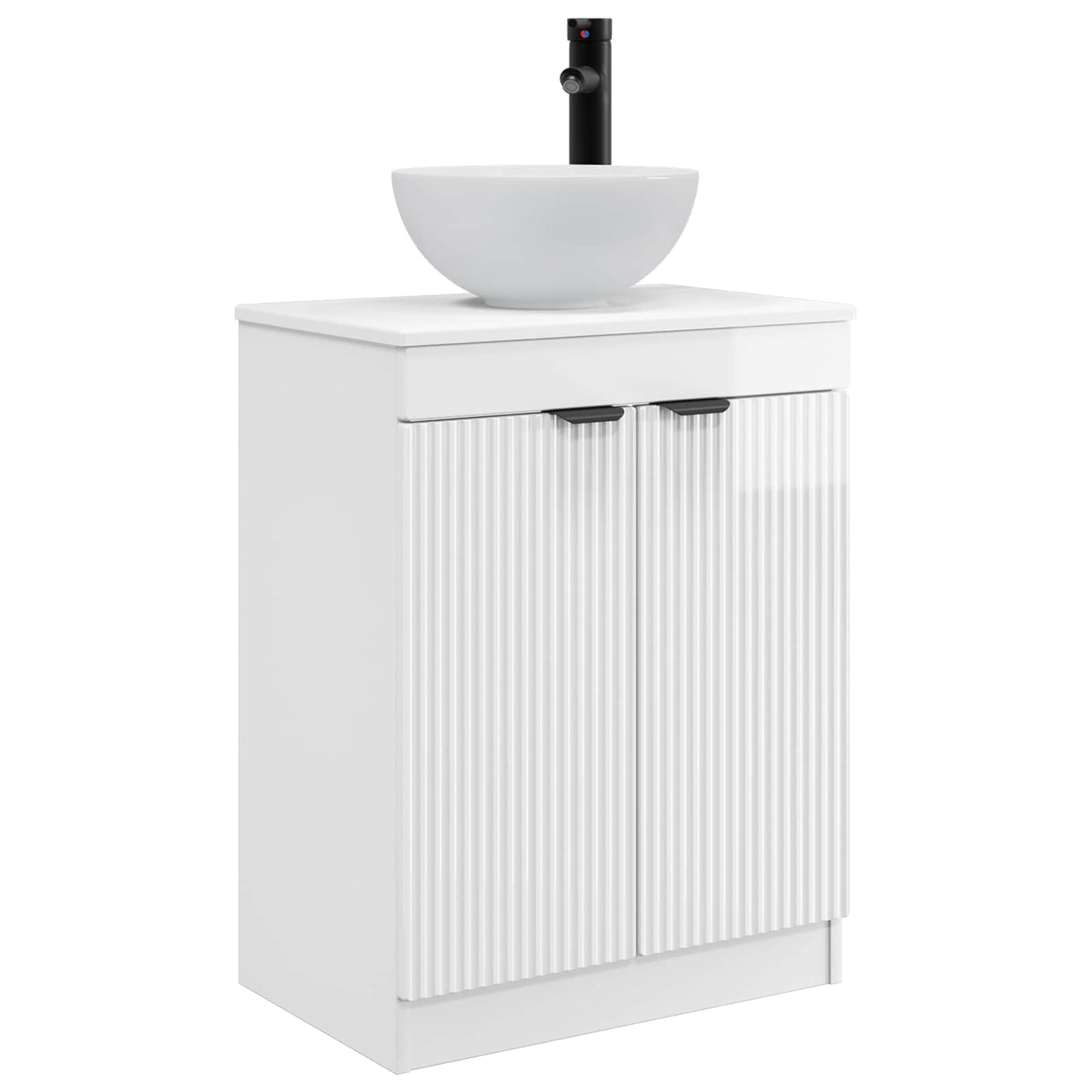 Badmøbel med vask Høgglans hvit 54 x 35 x 83 cm Konstruert tre
