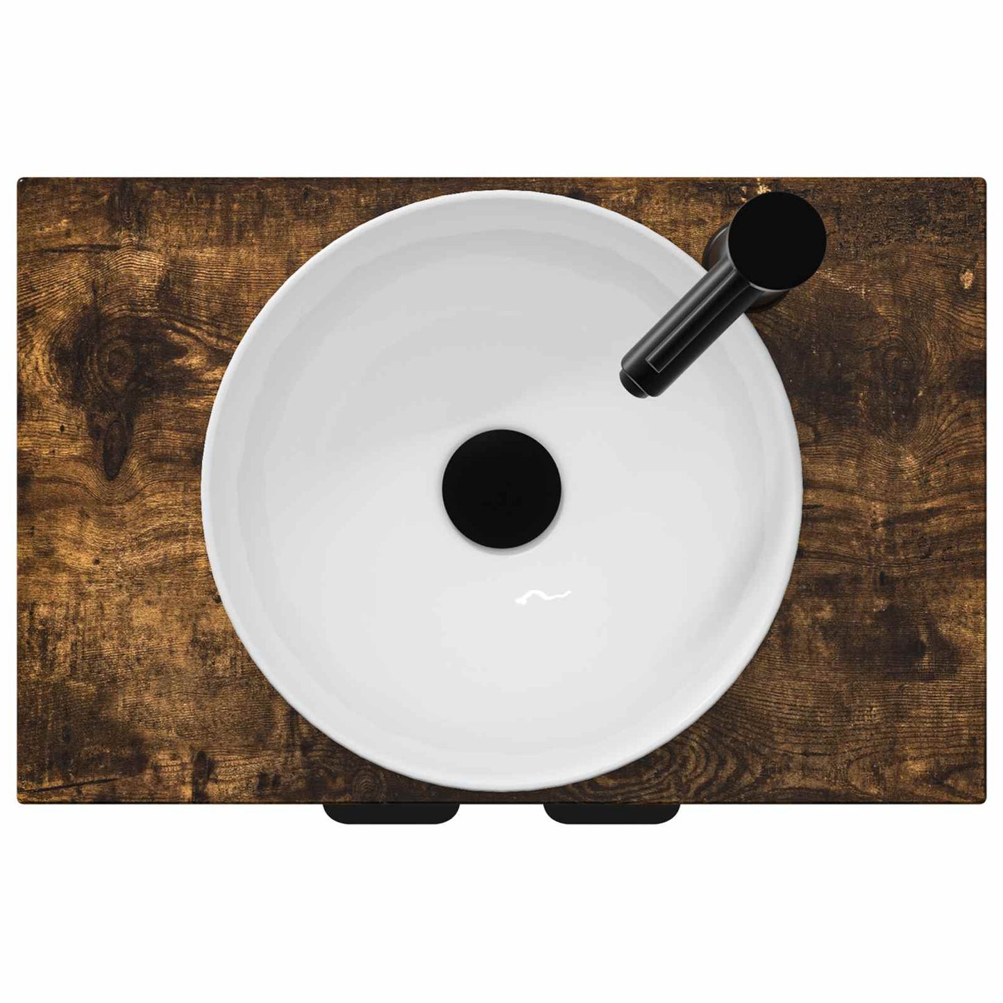 Badmøbel med vask Røkt Eik 54 x 35 x 83 cm Konstruert tre