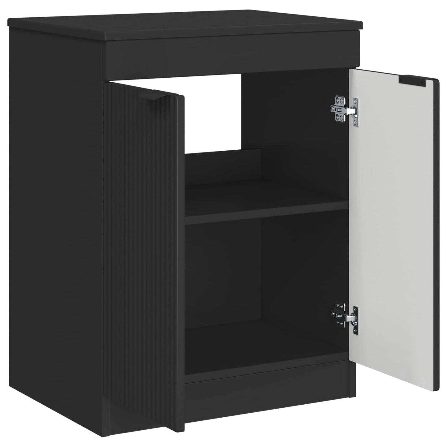 Baderomsskap Svart 54 x 41 x 70 cm Konstruert tre