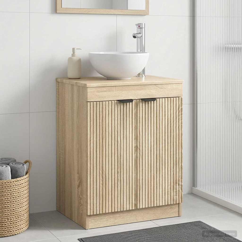 Baderomsskap Sonoma eik 54 x 41 x 70 cm Konstruert tre