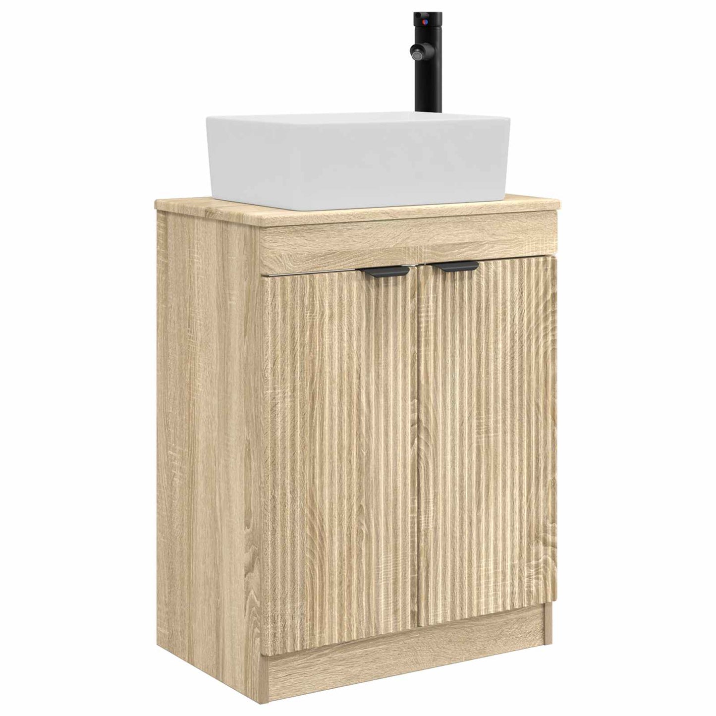 Badmøbel med vask Sonoma eik 54 x 35 x 83 cm Konstruert tre