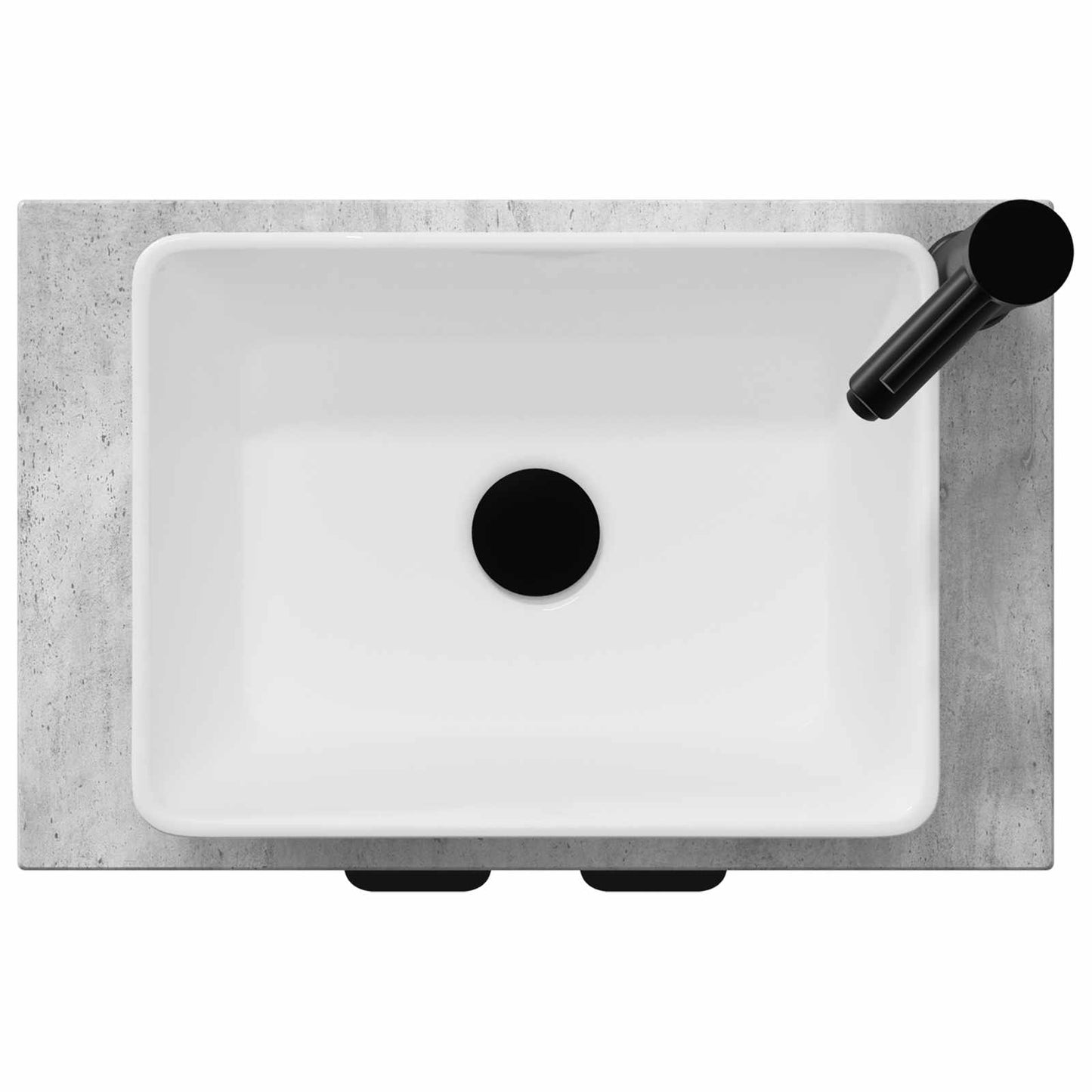 Badmøbel med vask Betonggrå 54 x 35 x 83 cm Konstruert tre