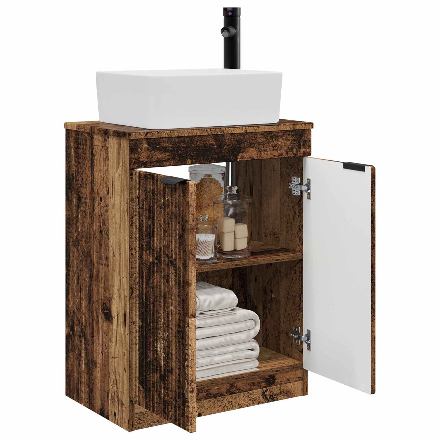 Badmøbel med vask Gammelt tre 54 x 35 x 83 cm Konstruert tre