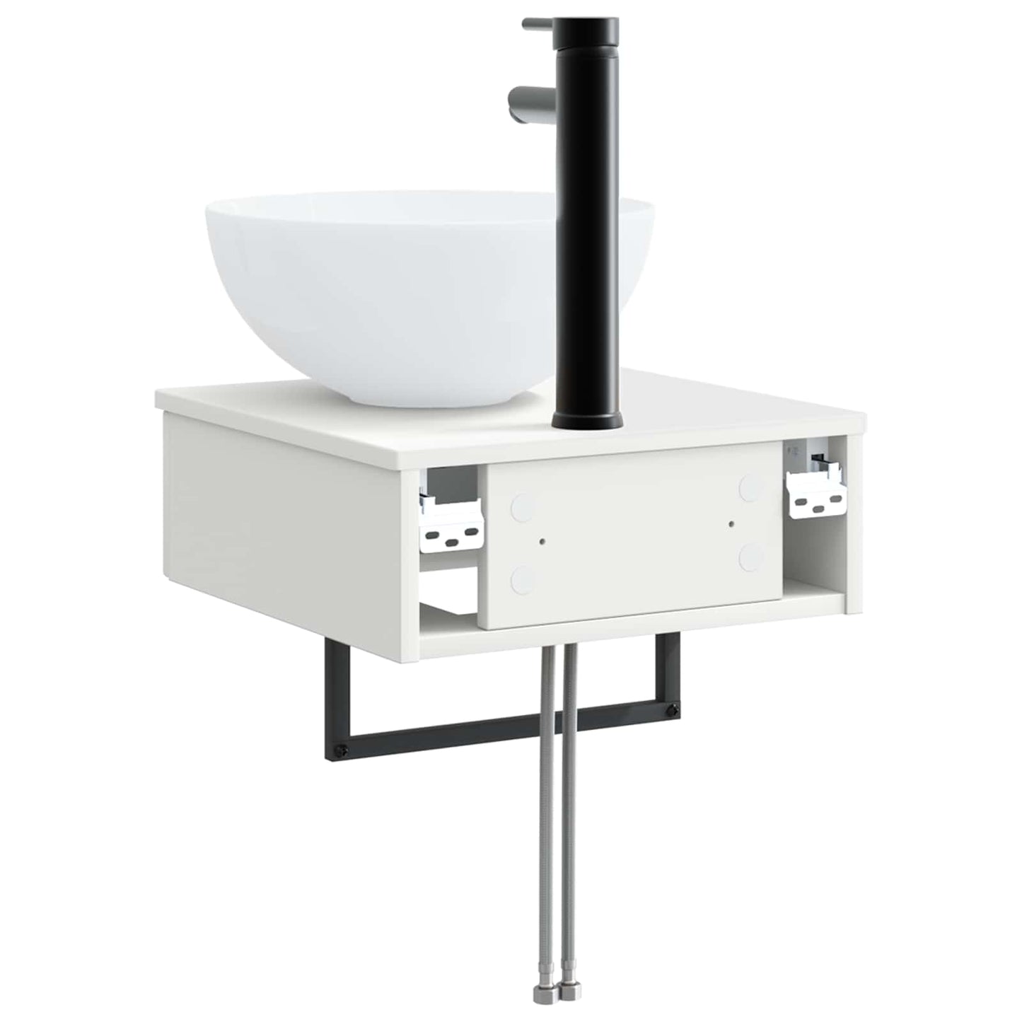 Vegghengt vask Hvit 40 x 41 x 40,5 cm Konstruert tre