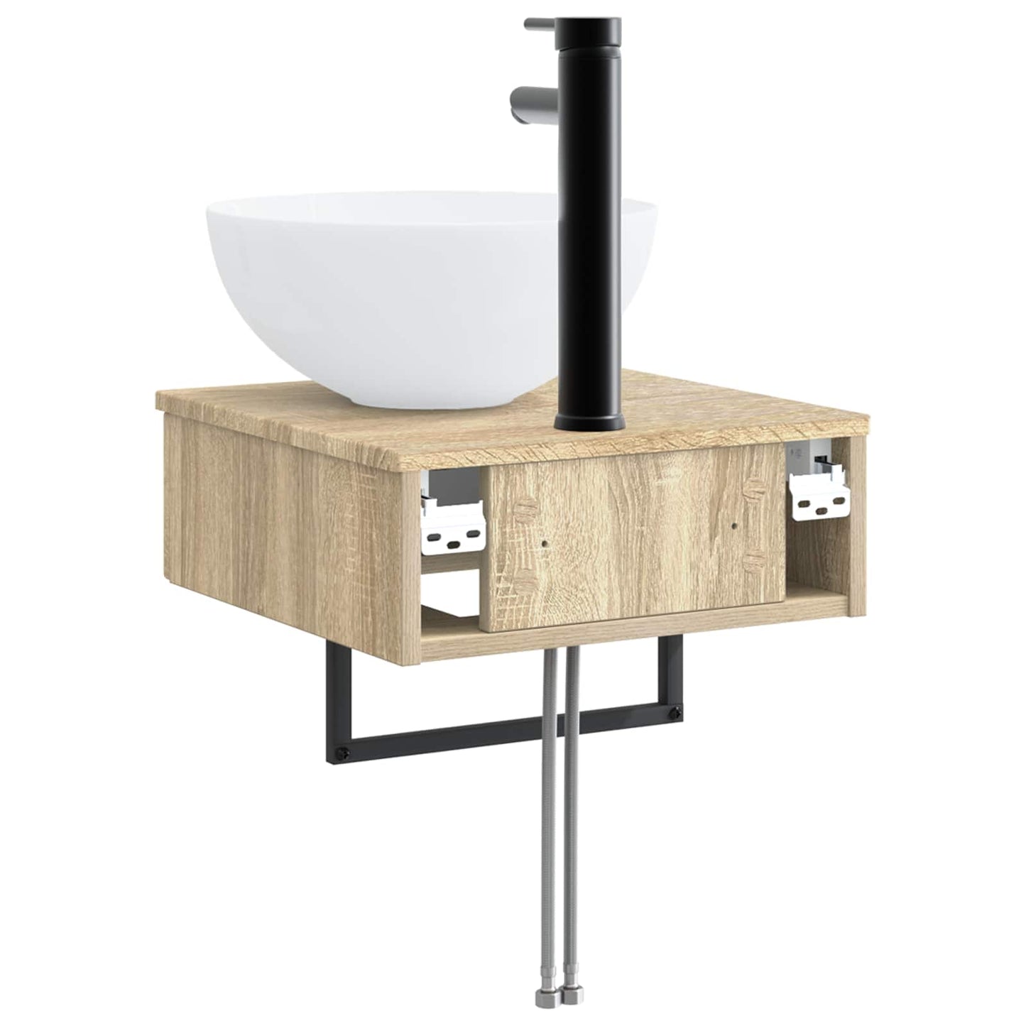 Vegghengt vask Sonoma eik 40 x 41 x 40,5 cm Konstruert tre