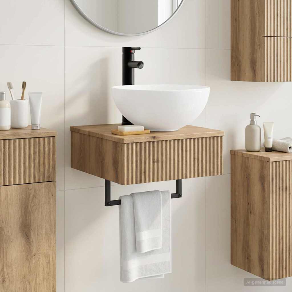 Vegghengt vask Artisan eik 40 x 41 x 40,5 cm Konstruert tre