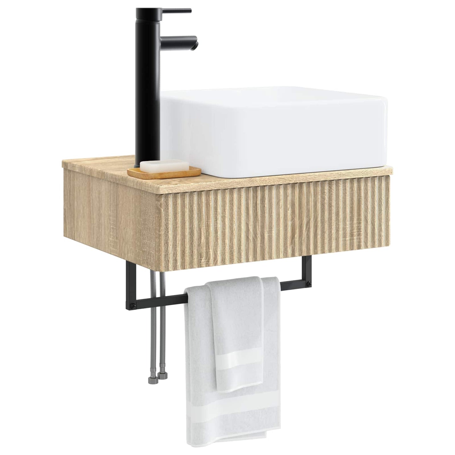 Vegghengt vask Sonoma eik 50 x 41 x 39 cm Konstruert tre