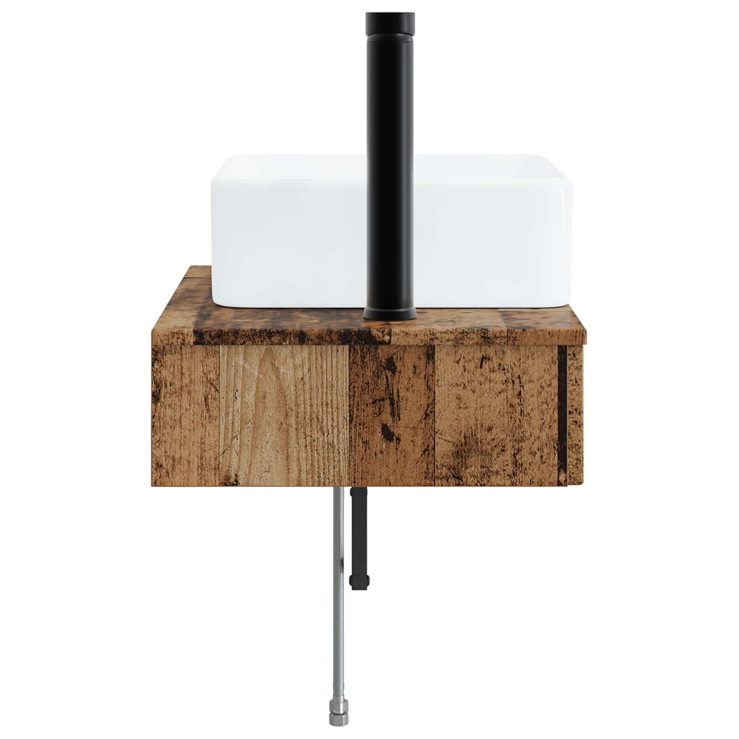 Vegghengt vask Gammelt tre 50 x 41 x 39 cm Konstruert tre
