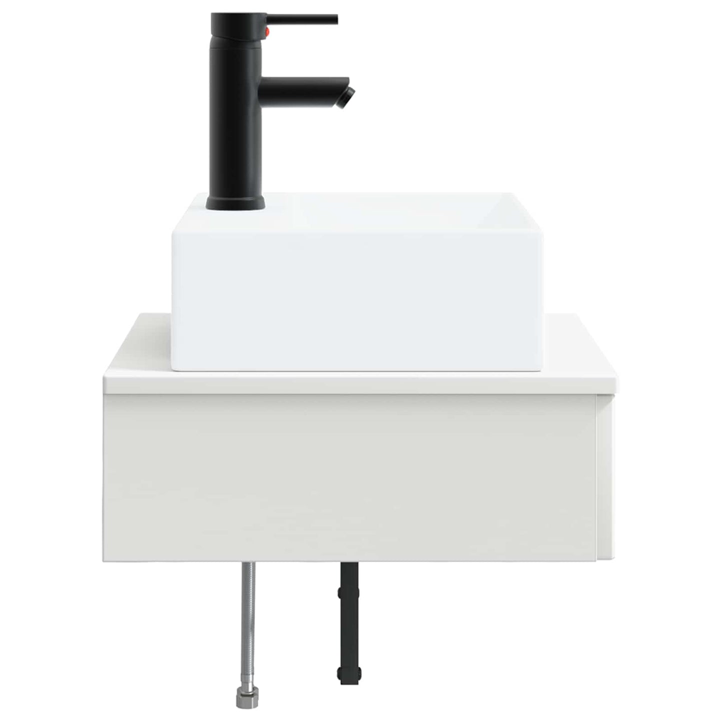 Vegghengt vask Hvit 40 x 41 x 39 cm Konstruert tre