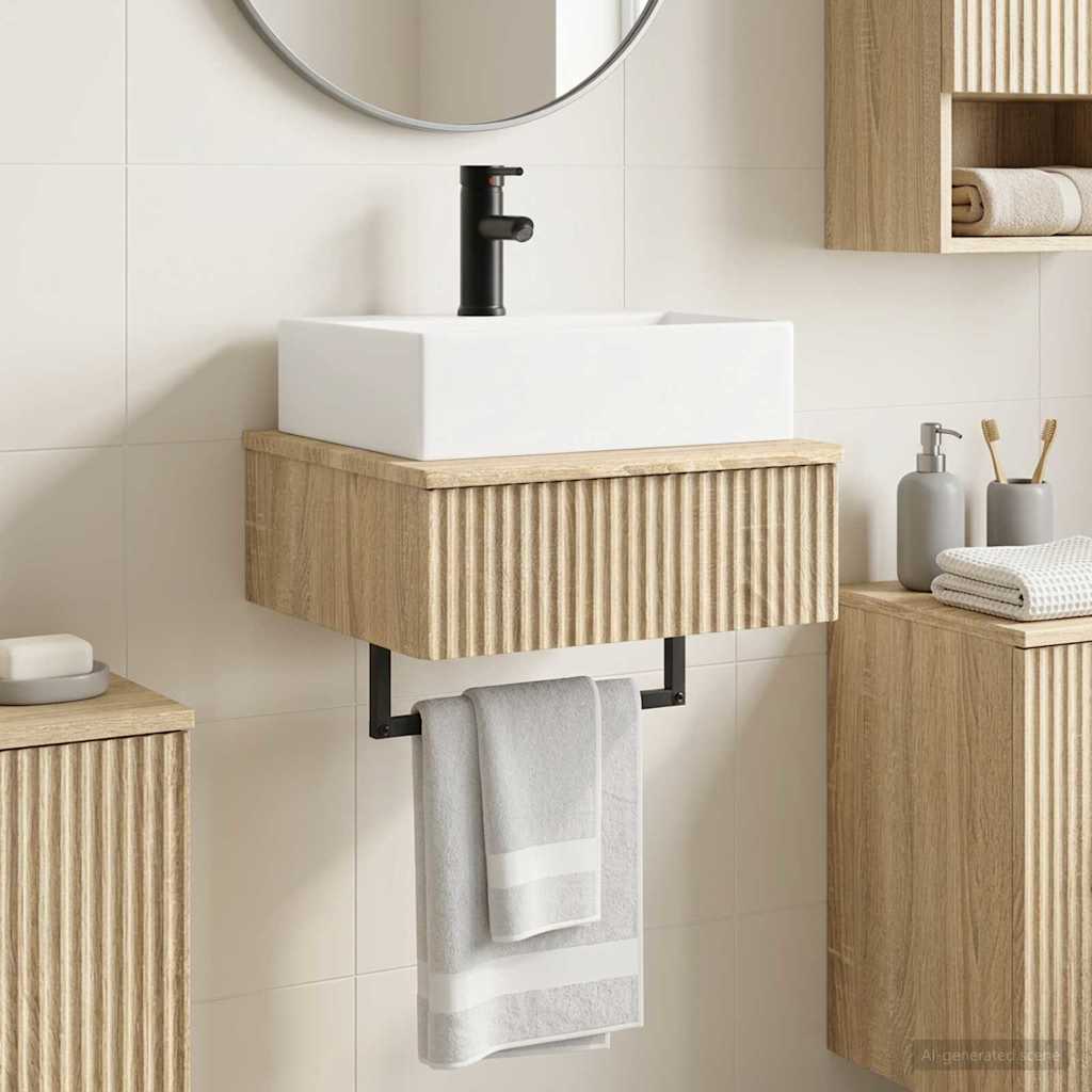 Vegghengt vask Sonoma eik 40 x 41 x 39 cm Konstruert tre