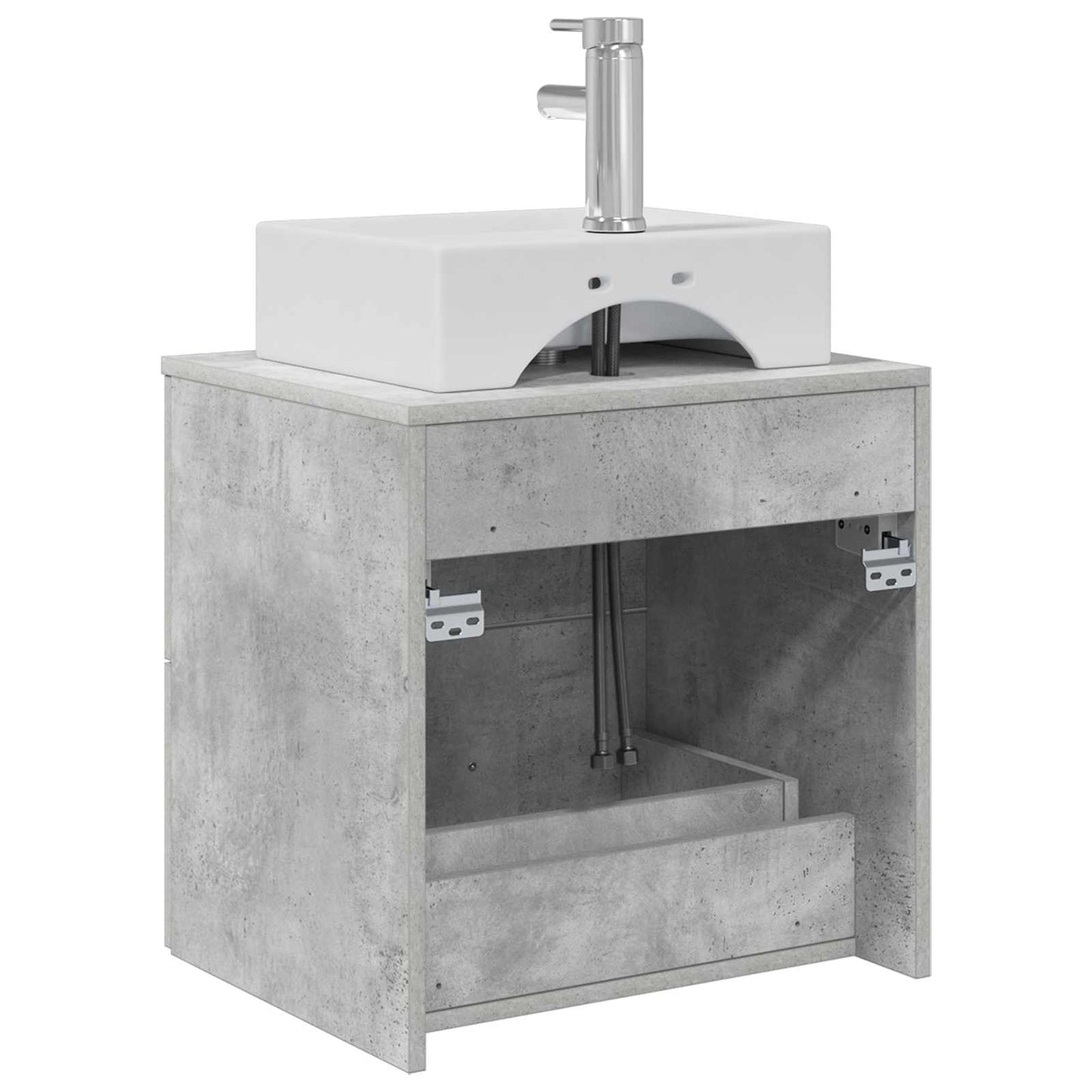 Vegghengt vaskeservant Betonggrå 49,5 x 41 x 62,5 cm