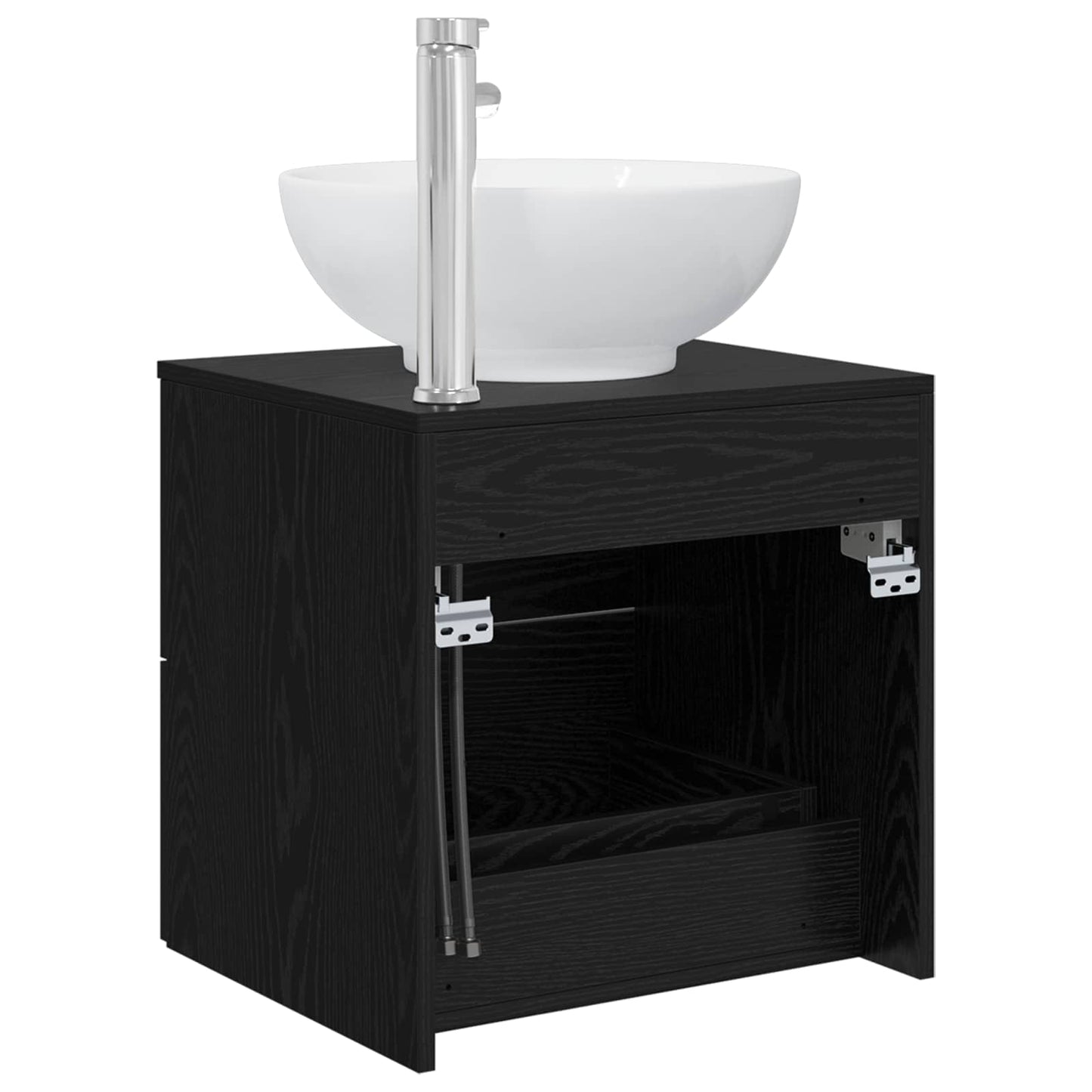 Vegghengt vaskeservant Svart eik 49,5 x 44,5 x 66,5 cm