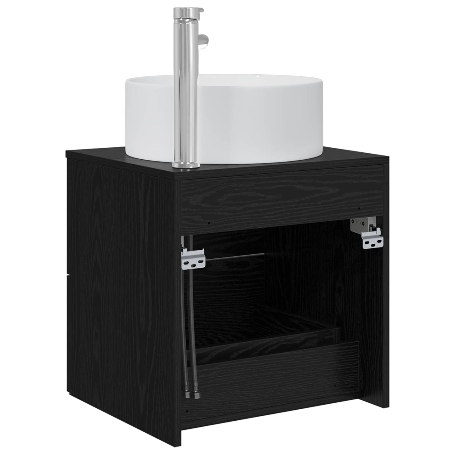 Vegghengt vaskeservant Svart eik 49,5 x 44,5 x 65,5 cm