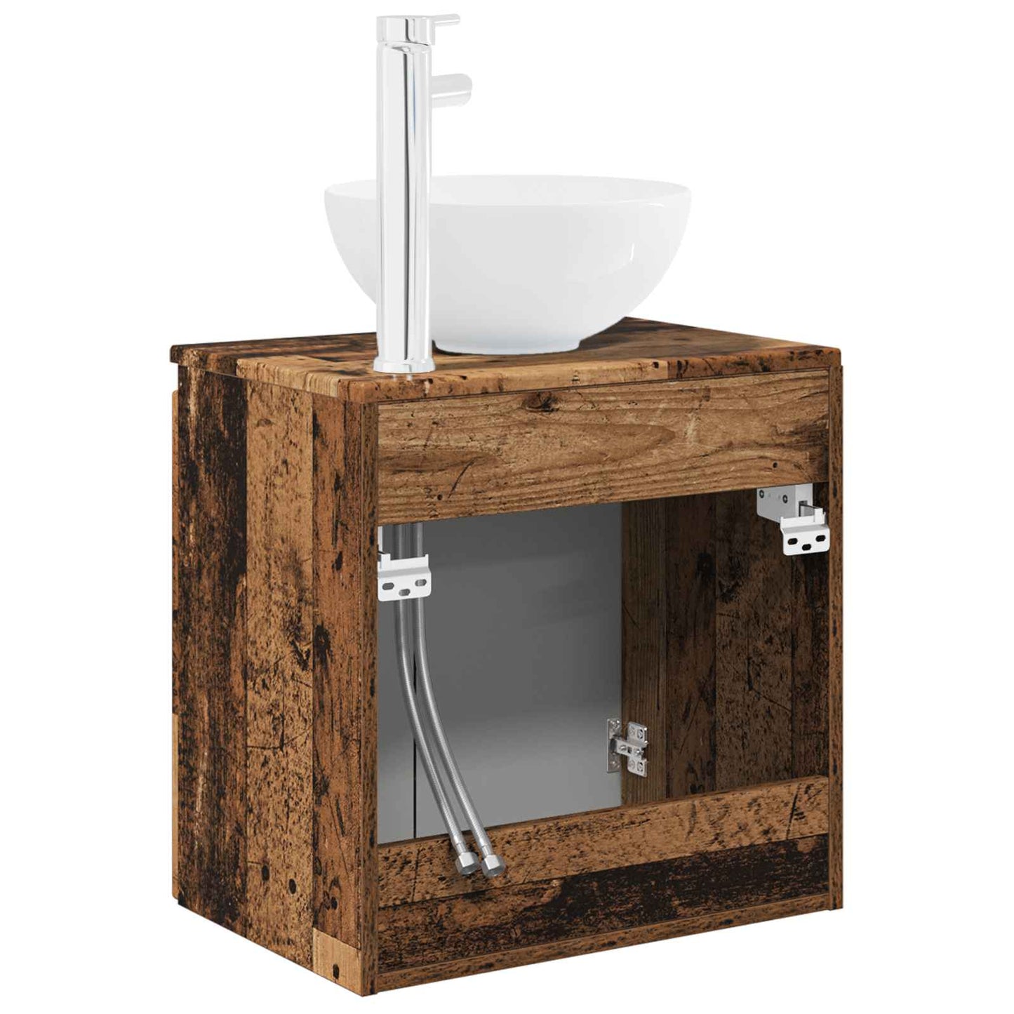 Vegghengt vaskeservant Gammelt tre 49,5 x 35 x 63 cm