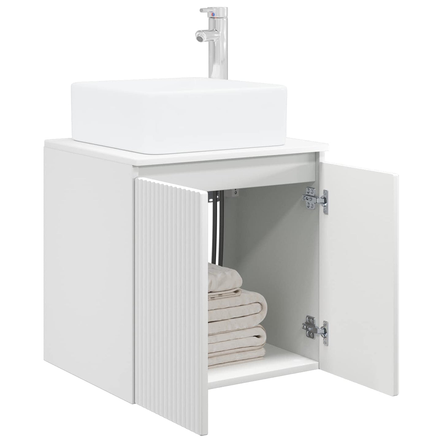 Vegghengt vaskeservant Hvit 49,5 x 41 x 63 cm Konstruert tre