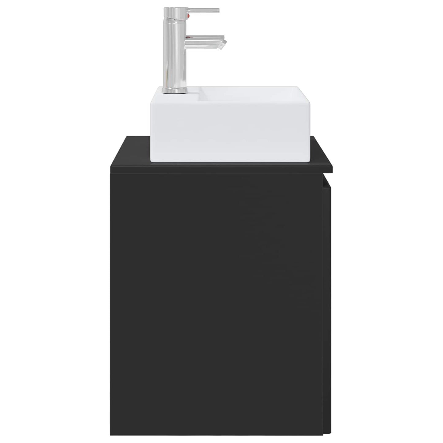 Vegghengt vaskeservant Svart 49,5 x 41 x 62,5 cm Konstruert tre