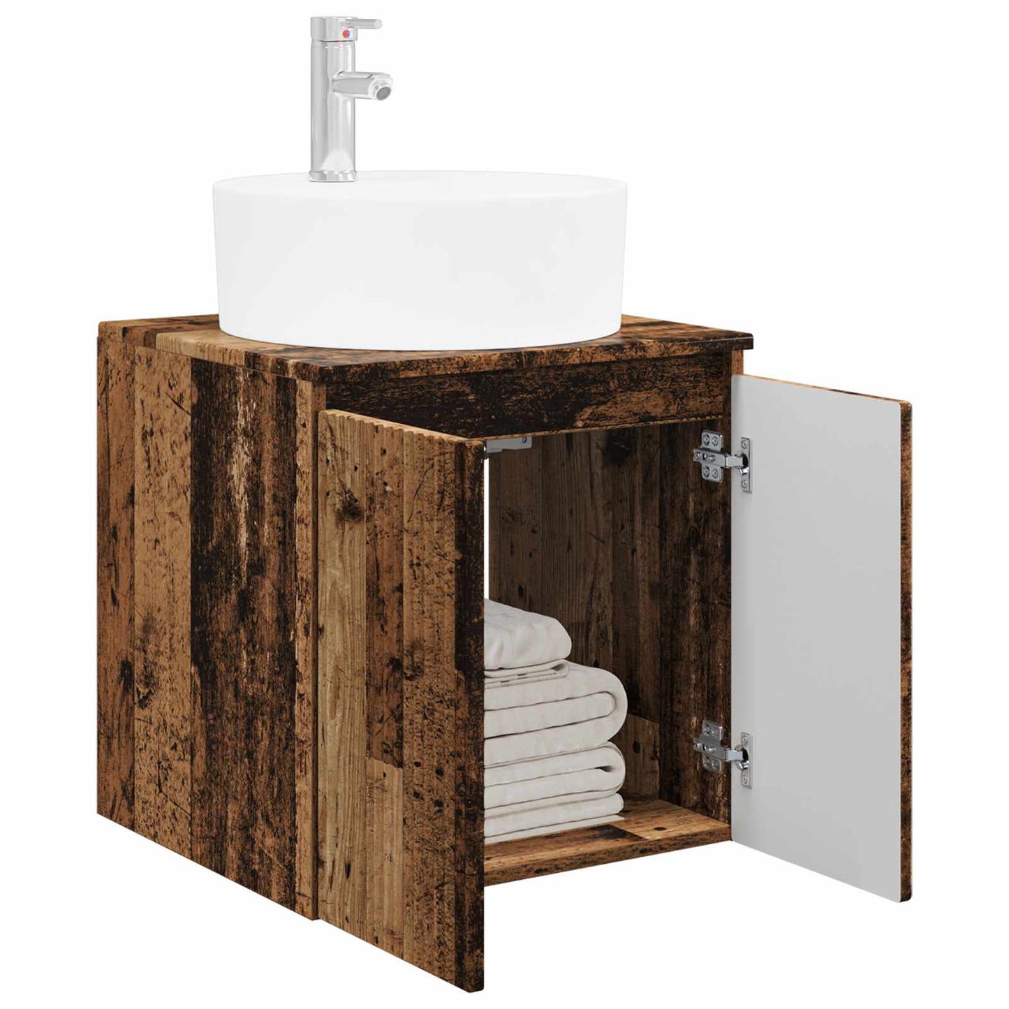 Vegghengt vaskeservant Gammelt tre 49,5 x 44,5 x 65 cm