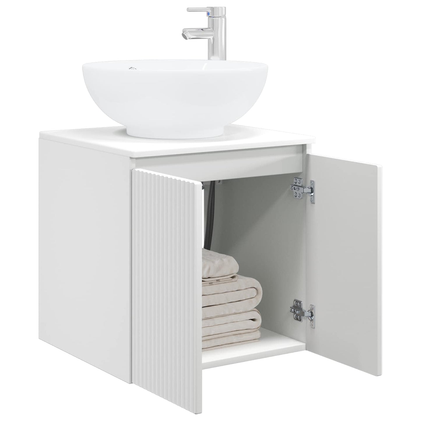 Vegghengt vaskeservant Hvit 49,5 x 44,5 x 65 cm Konstruert tre