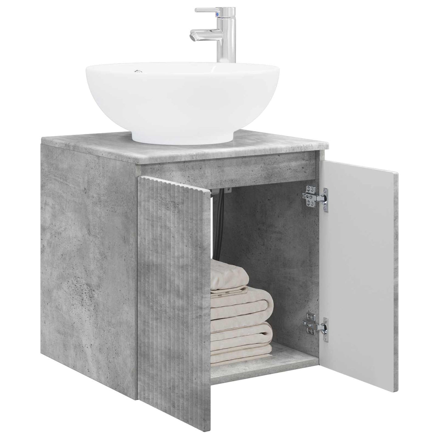 Vegghengt vaskeservant Betonggrå 49,5 x 44,5 x 65 cm