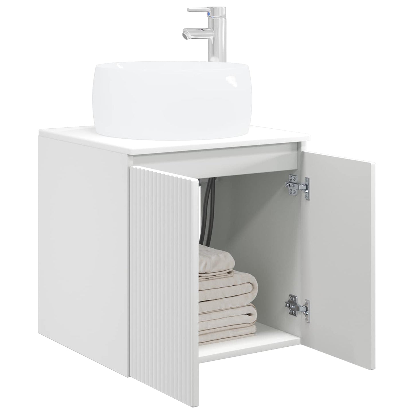 Vegghengt vaskeservant Hvit 49,5 x 44,5 x 66 cm Konstruert tre