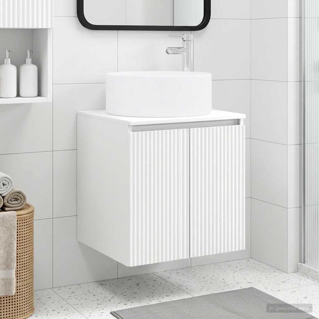 Vegghengt servantkommode Hvit 49,5 x 44,5 x 65,5 cm