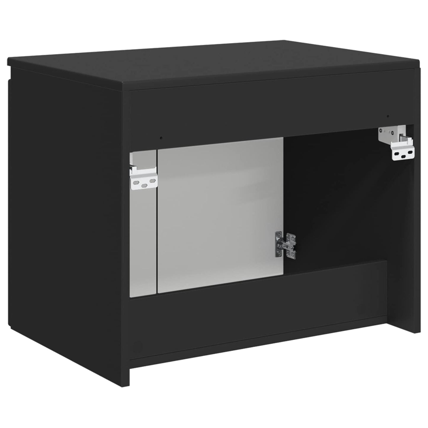 Vegghengt Badskap Svart 62,5 x 44,5 x 50 cm Konstruert tre