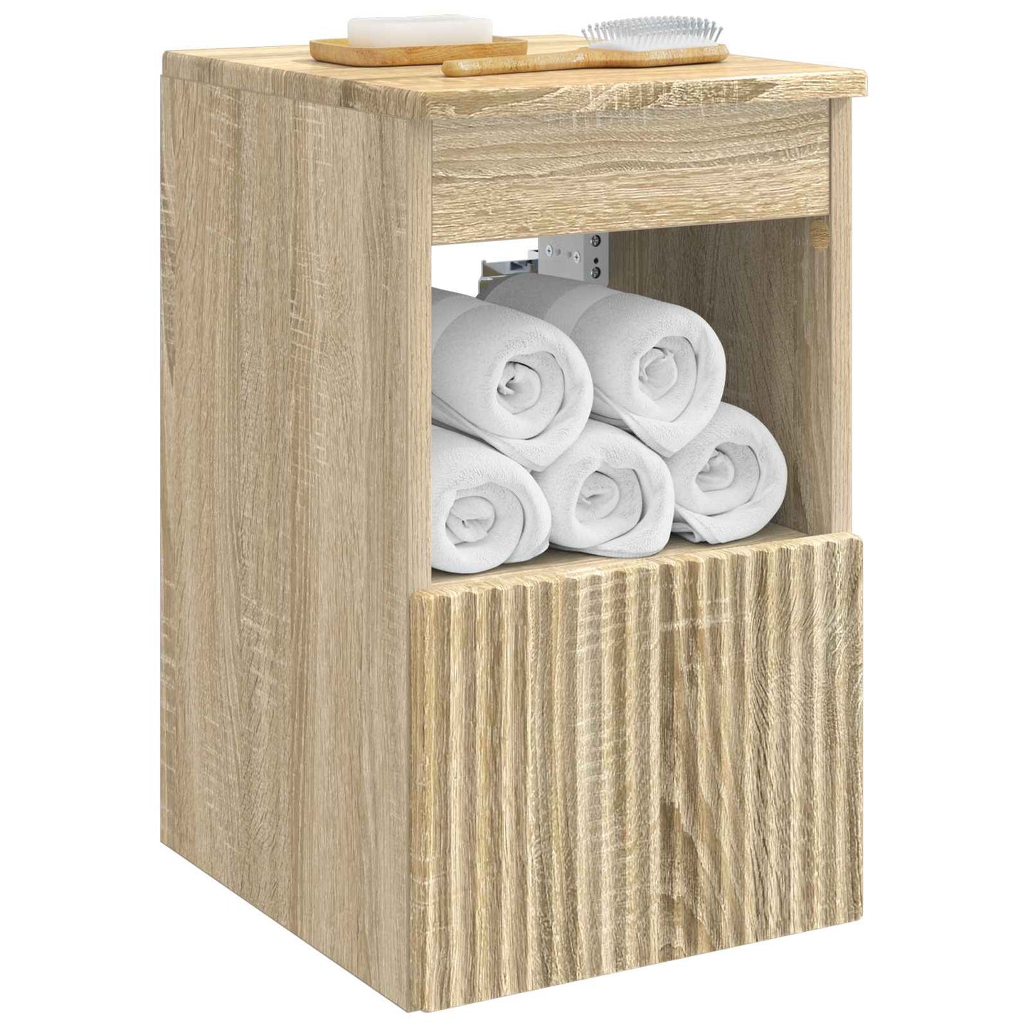 Baderomsskap Sonoma eik 30 x 44,5 x 50 cm Konstruert tre