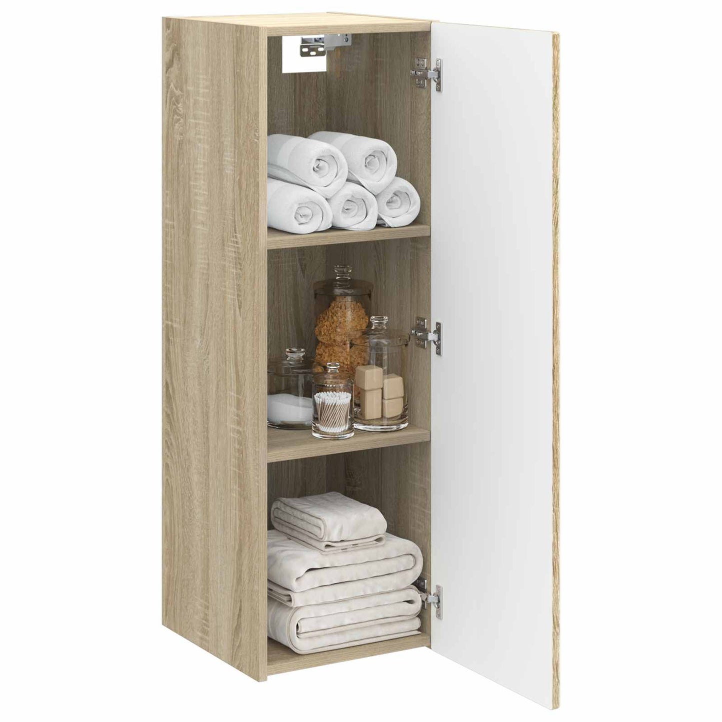 Vegghengt Badskap Sonoma eik 33 x 34,5 x 100 cm Konstruert tre