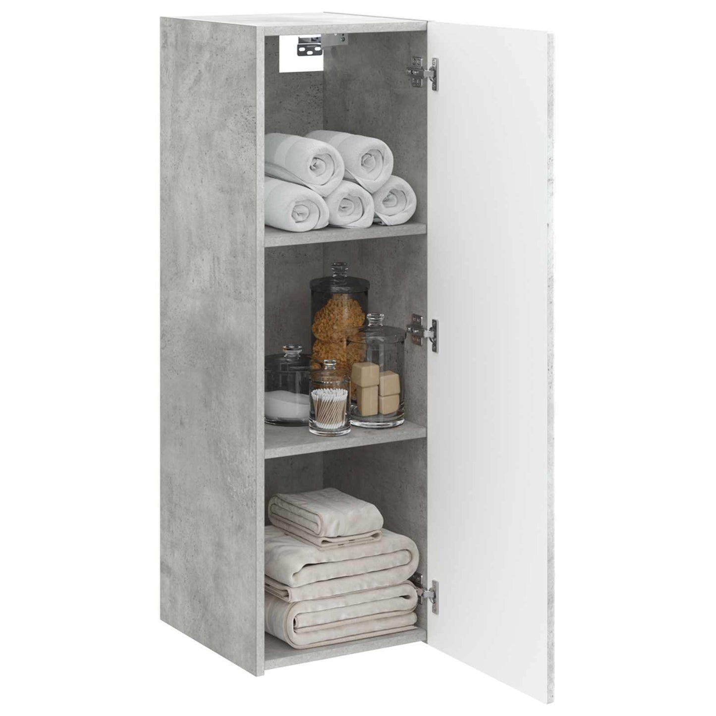Vegghengt Badskap Betonggrå 33 x 34,5 x 100 cm Konstruert tre