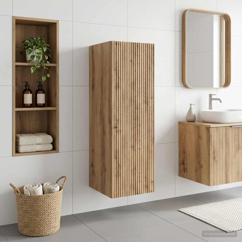 Vegghengt Badskap Artisan eik 33 x 34,5 x 100 cm Konstruert tre