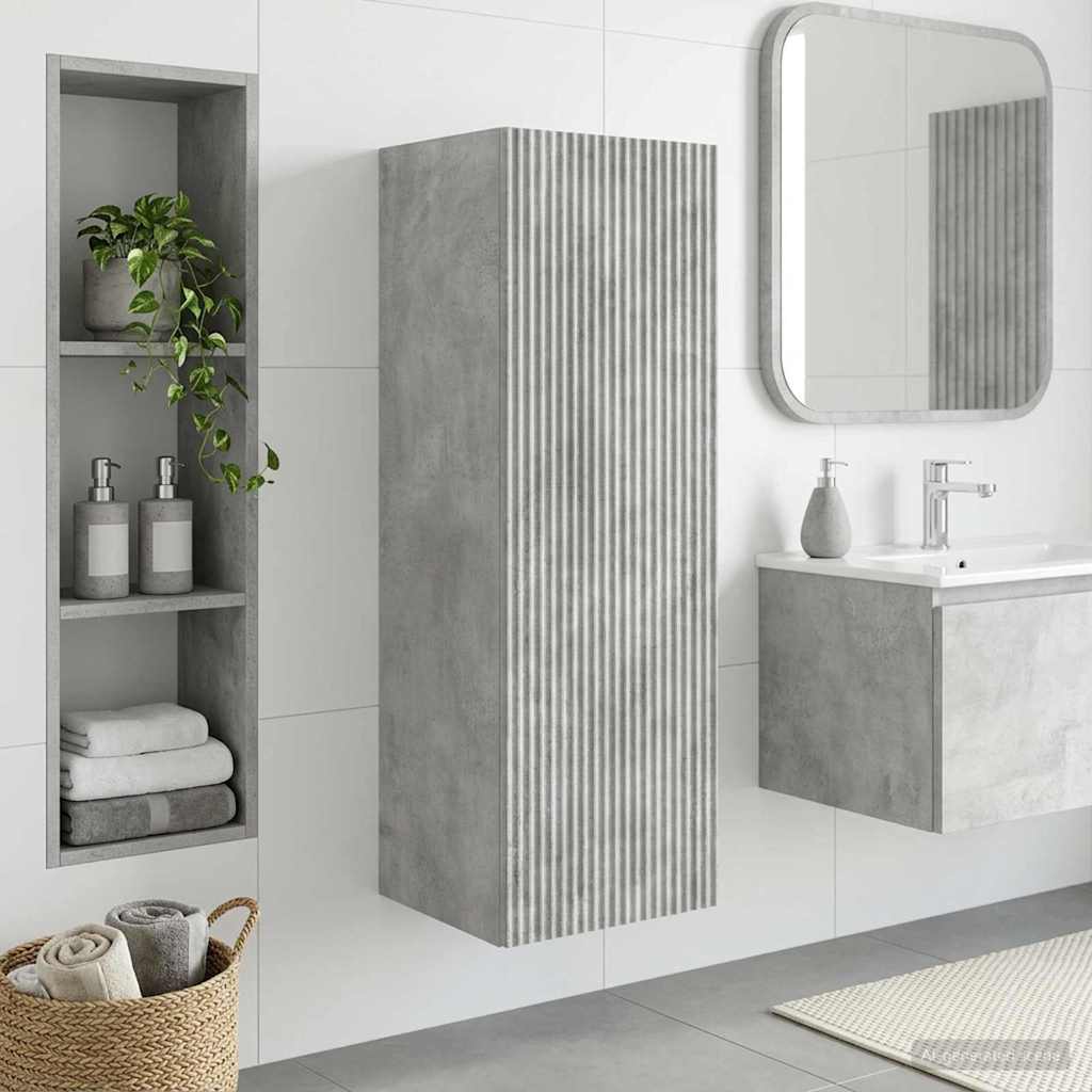 Vegghengt Badskap Betonggrå 33 x 34,5 x 60 cm Konstruert tre