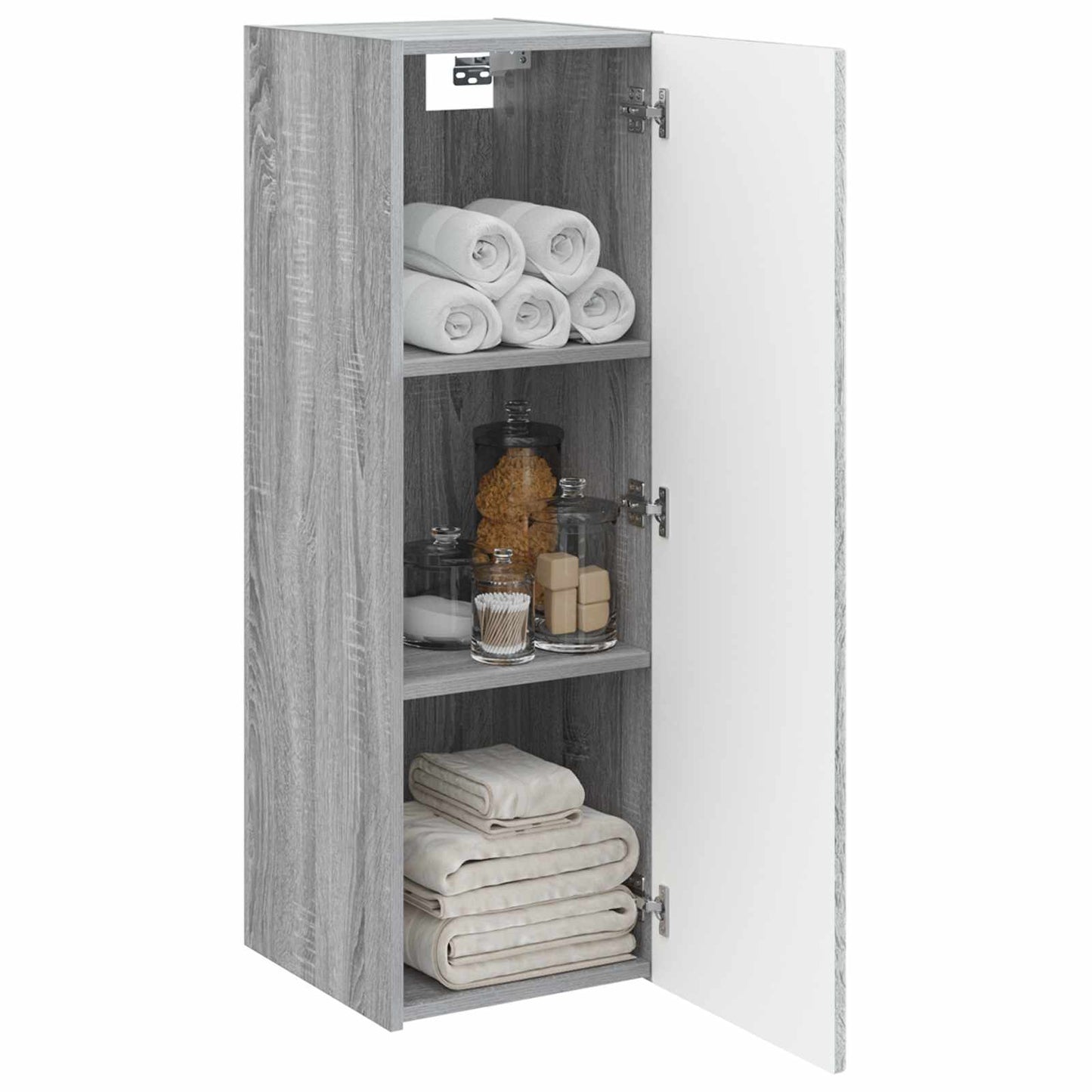 Vegghengt Badskap Grå Sonoma 33 x 34,5 x 60 cm Konstruert tre