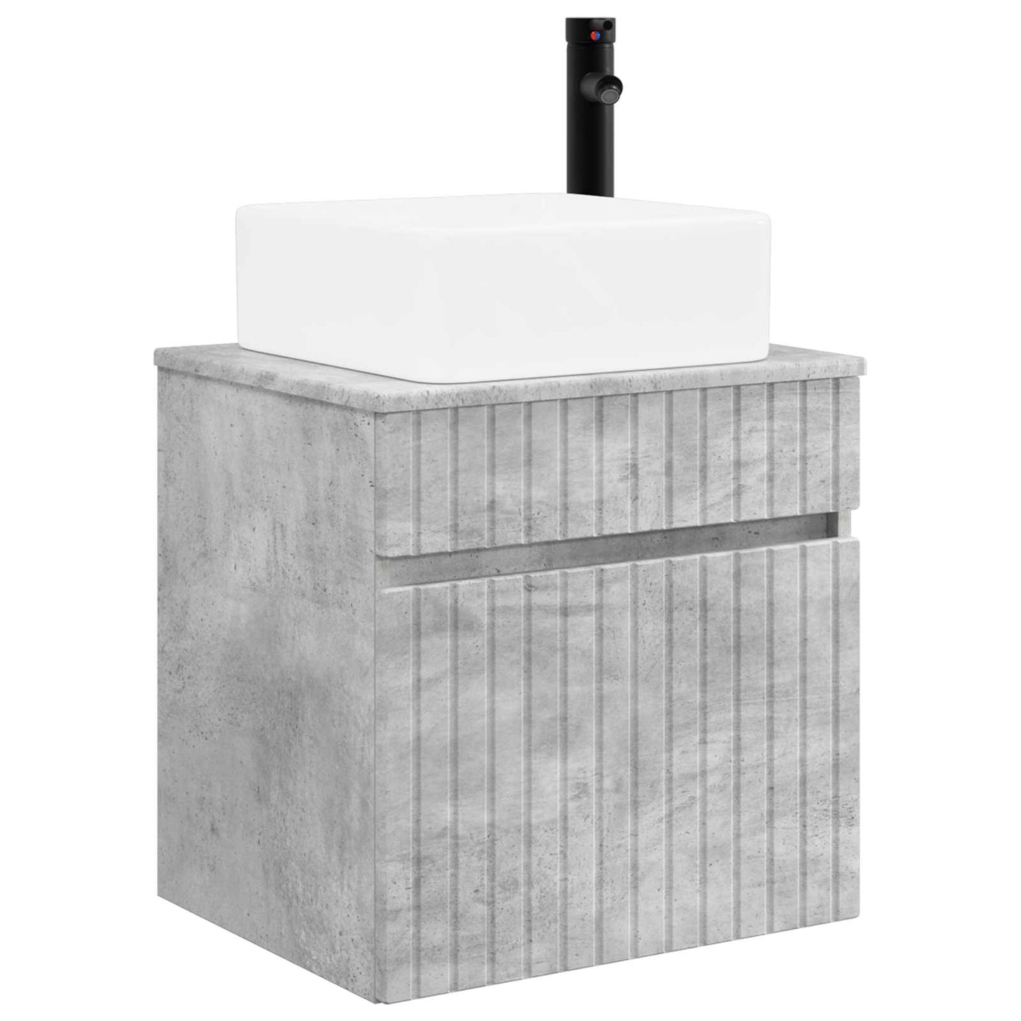 Vegghengt servantkommode Betonggrå 49 x 41 x 63 cm