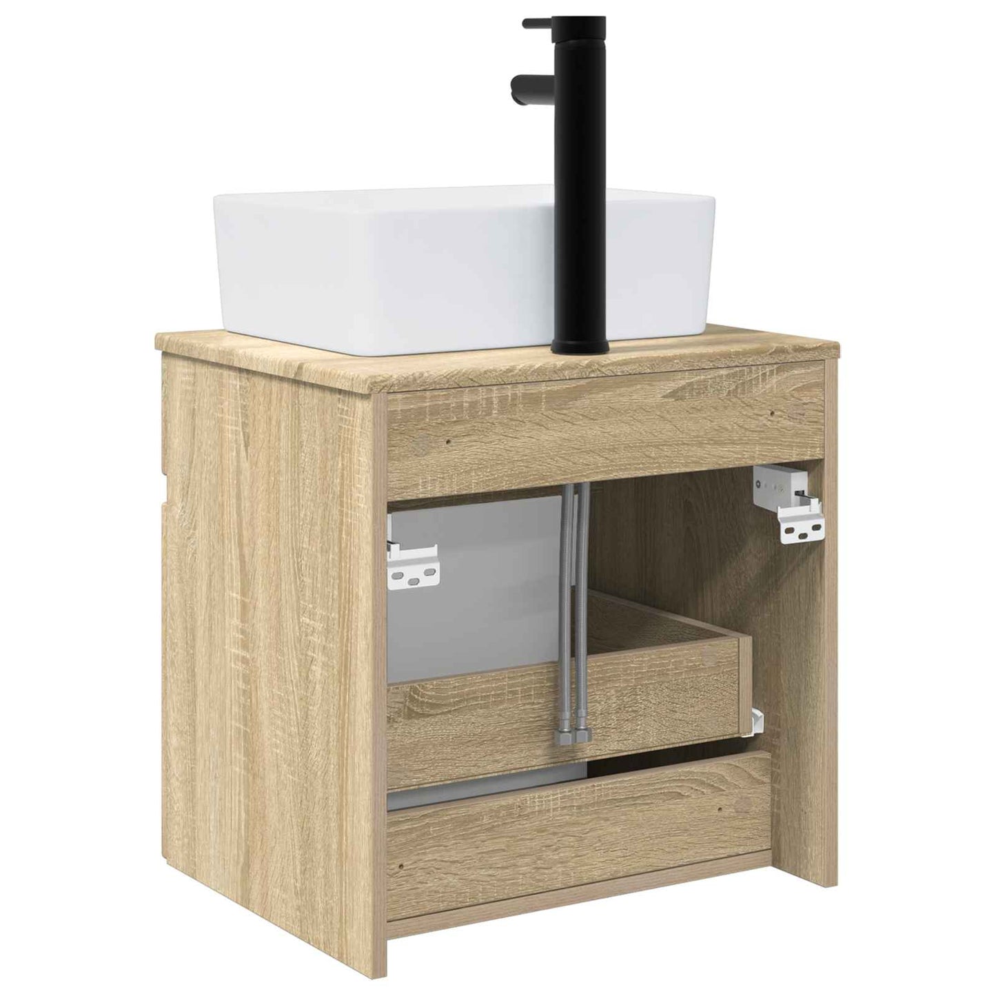Vegghengt servantkommode Sonoma eik 49 x 41 x 63 cm