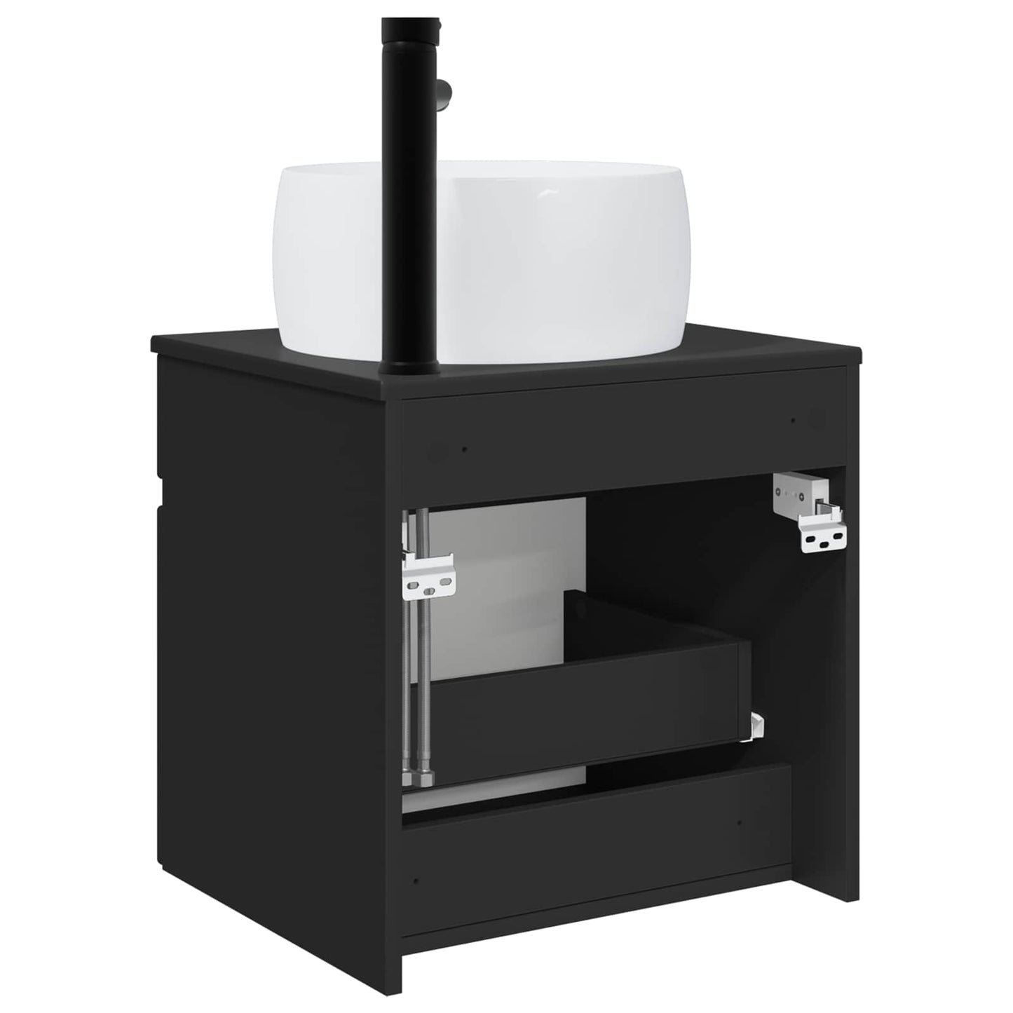 Vegghengt servantkommode Svart 49 x 44,5 x 66 cm Konstruert tre