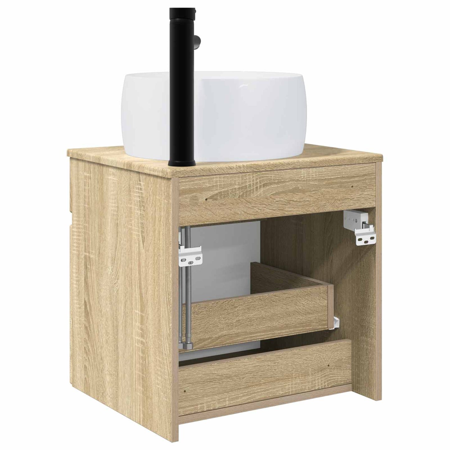 Vegghengt servantkommode Sonoma eik 49 x 44,5 x 66 cm