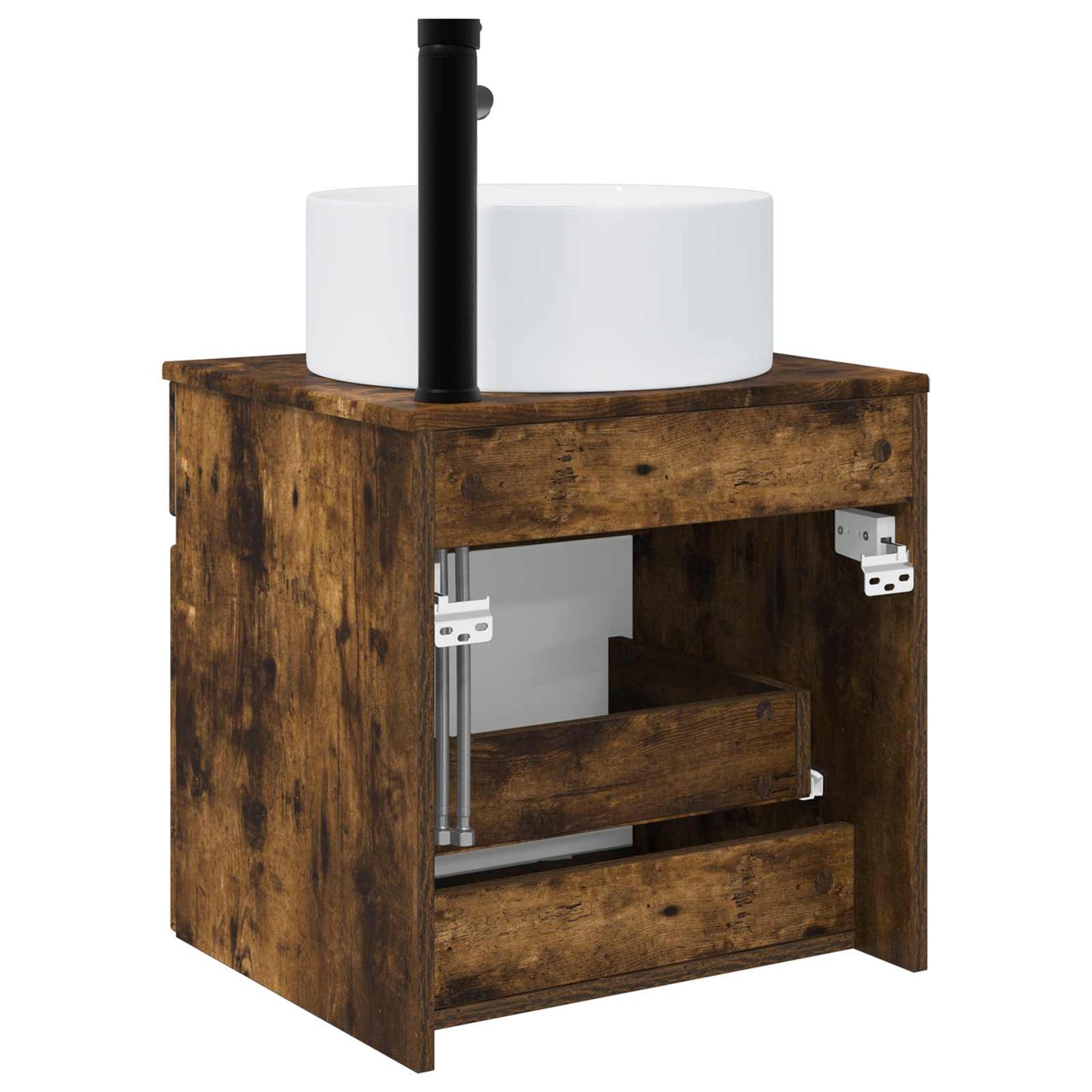 Vegghengt servantkommode Røkt Eik 49 x 44,5 x 65,5 cm