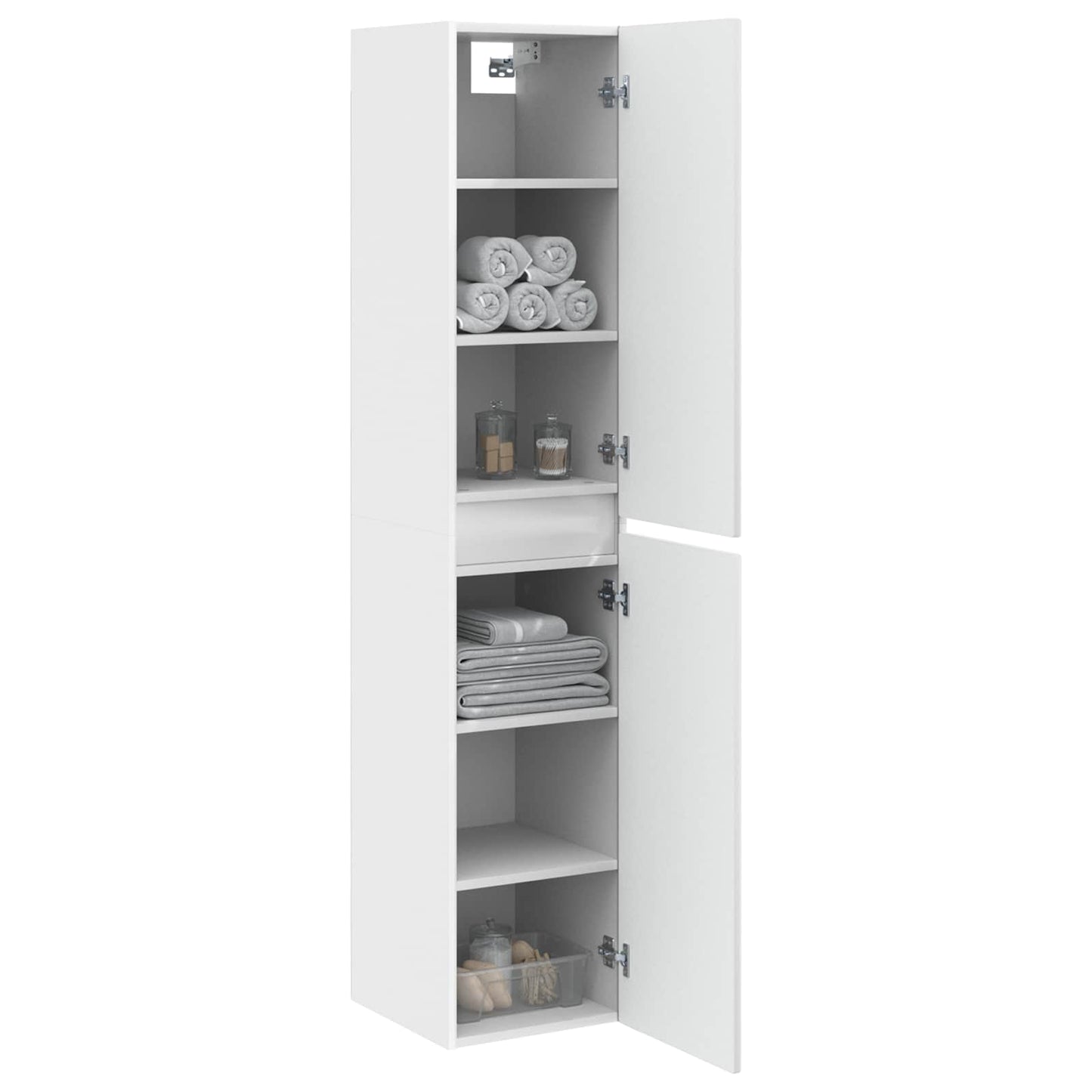 Vegghengt Badskap Hvit 33 x 34,5 x 160 cm Konstruert tre