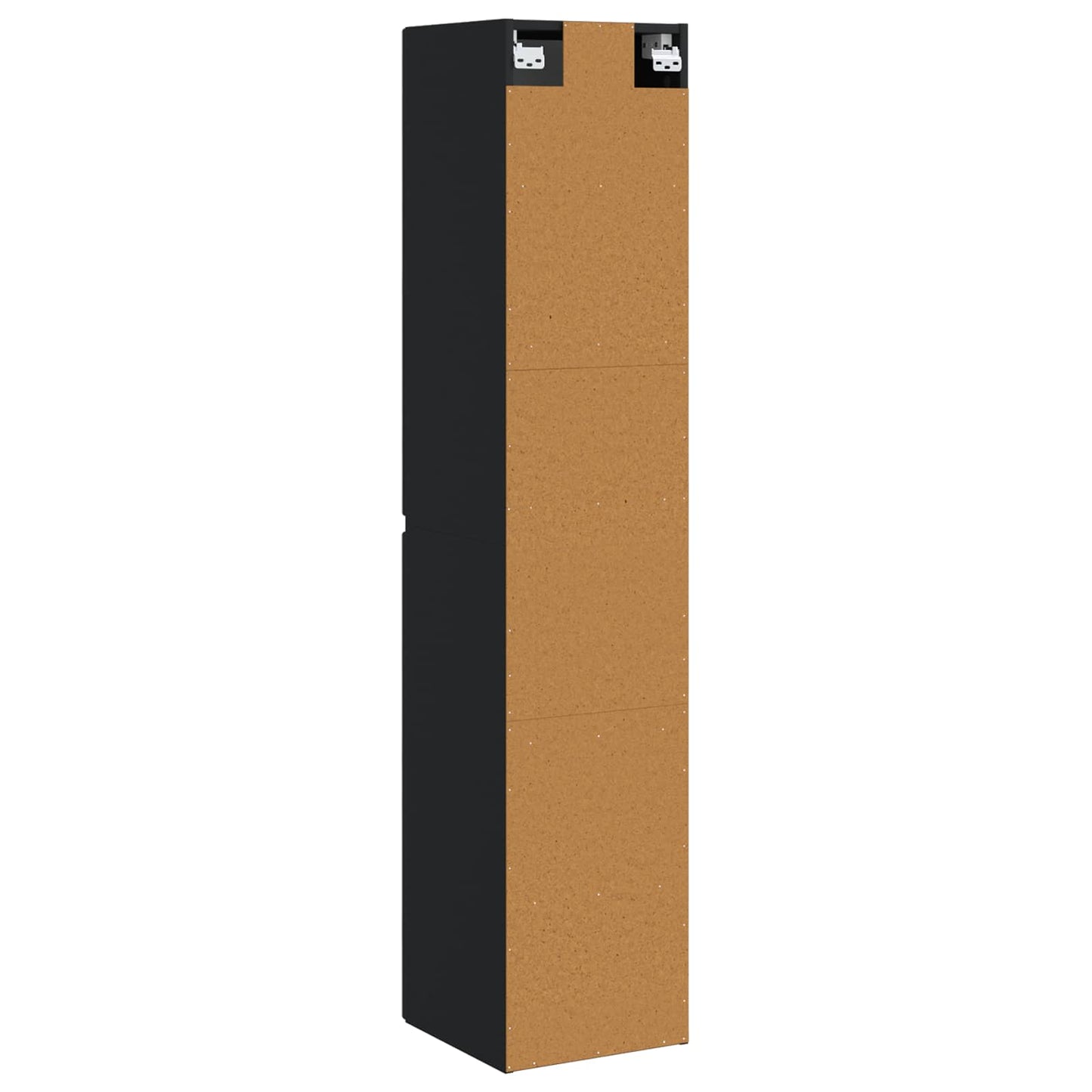 Vegghengt Badskap Svart 33 x 34,5 x 160 cm Konstruert tre