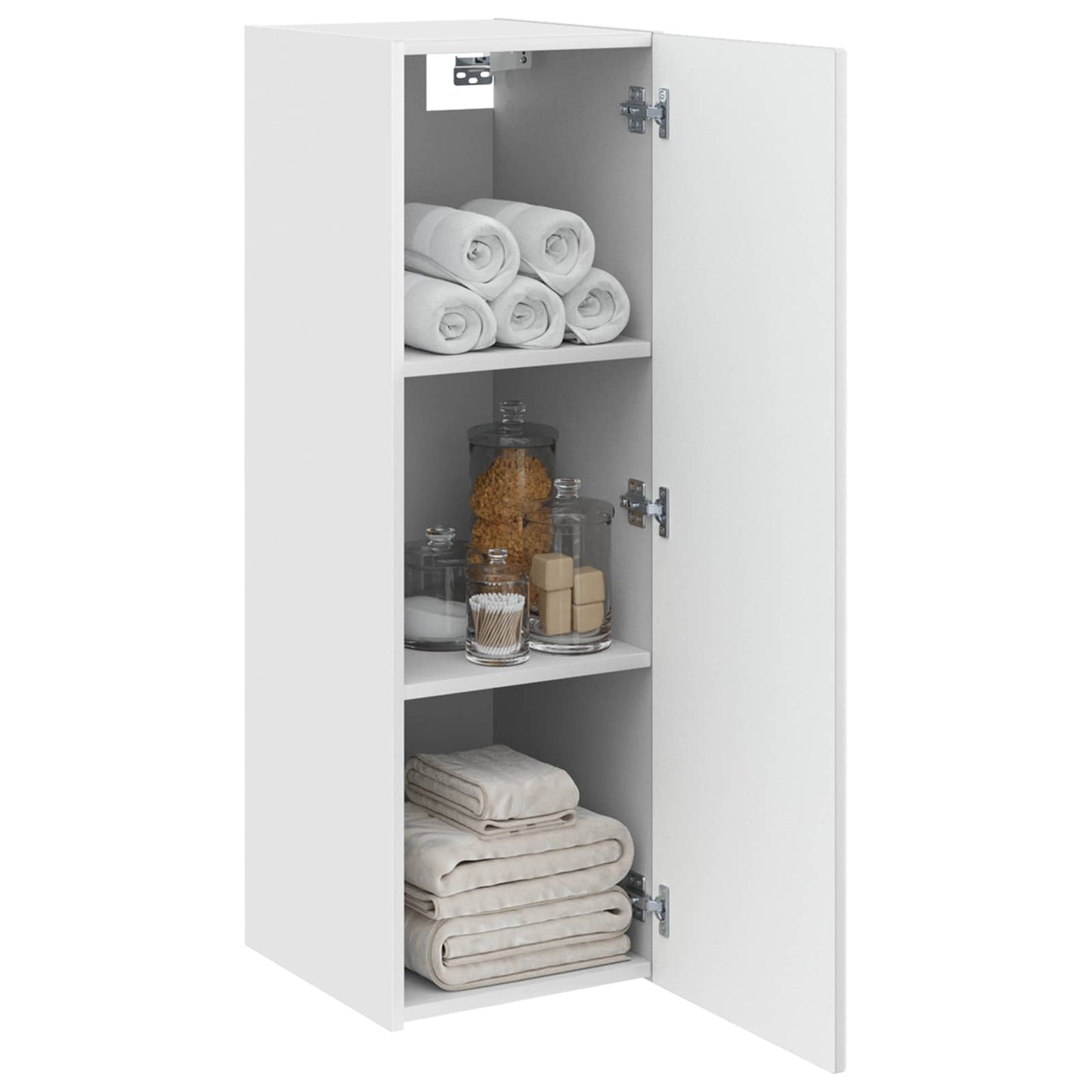 Vegghengt Badskap Hvit 33 x 34,5 x 100 cm Konstruert tre