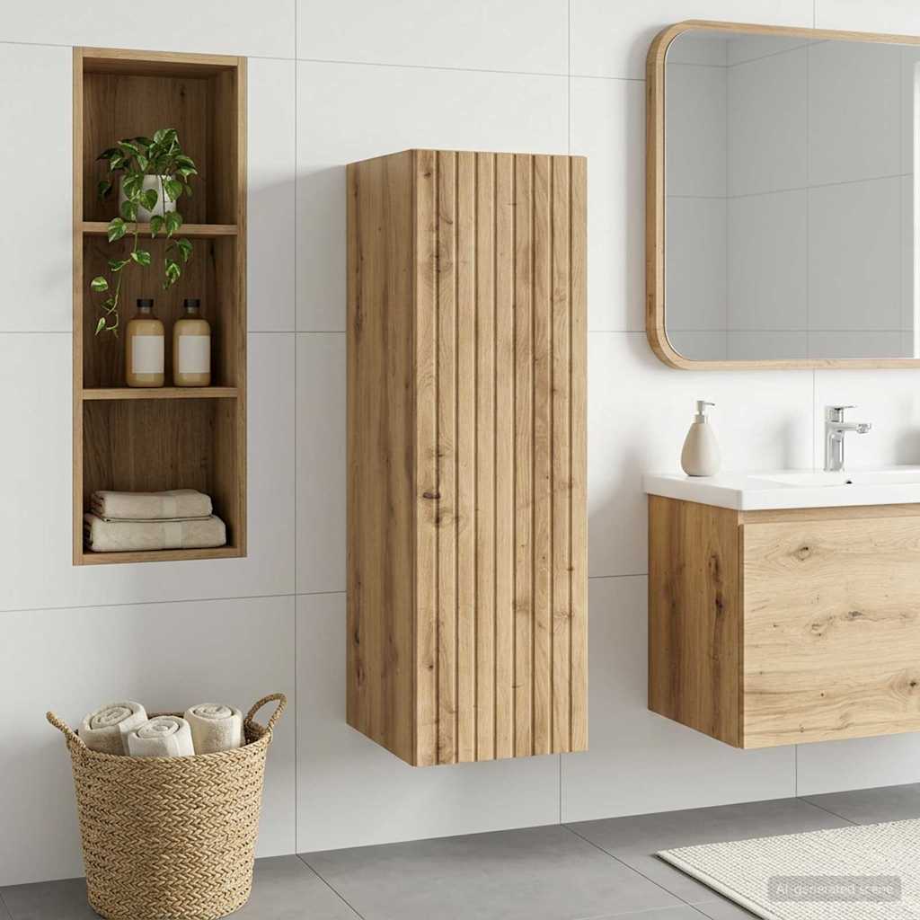 Vegghengt Badskap Artisan eik 33 x 34,5 x 100 cm Konstruert tre