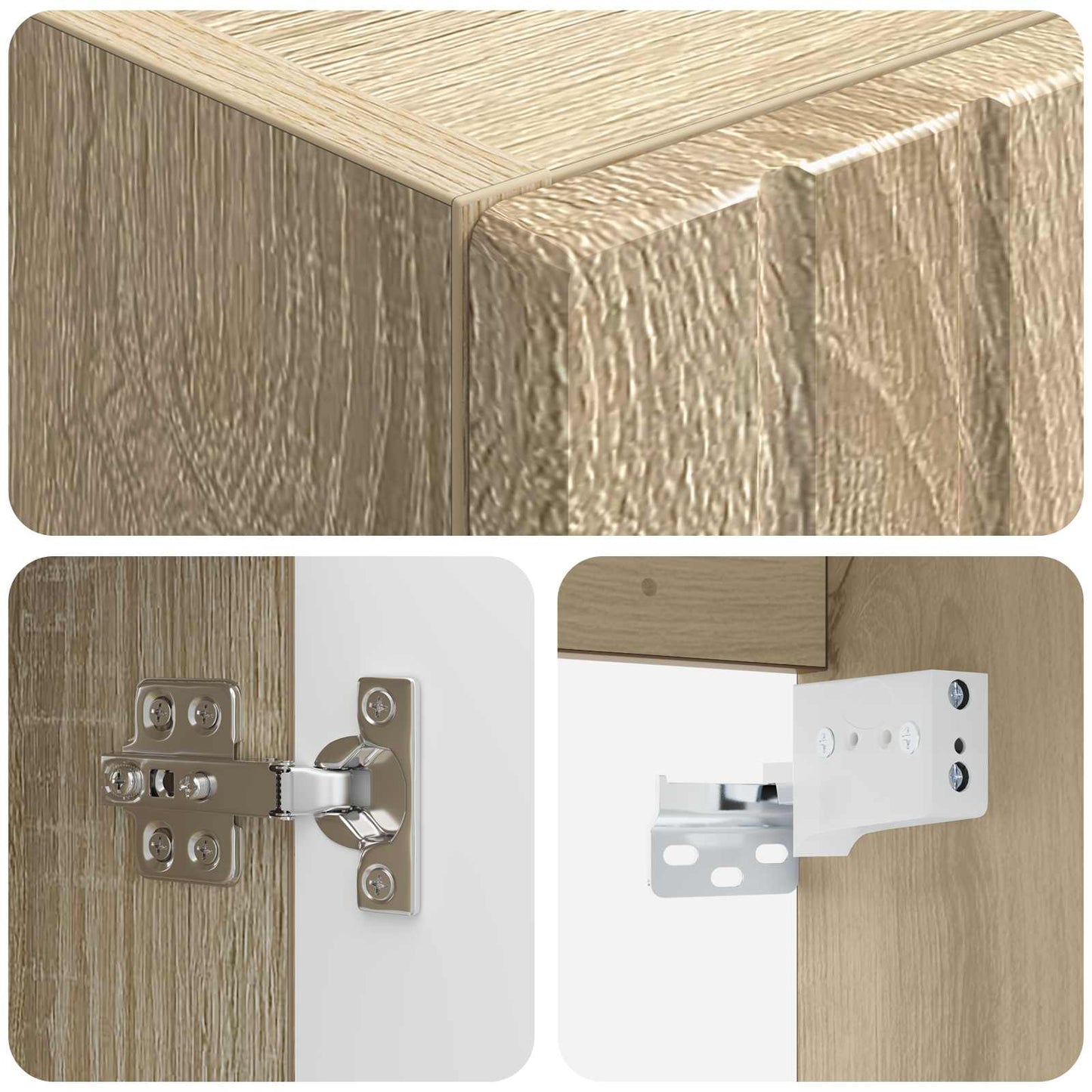 Vegghengt Badskap Sonoma eik 33 x 34,5 x 60 cm Konstruert tre