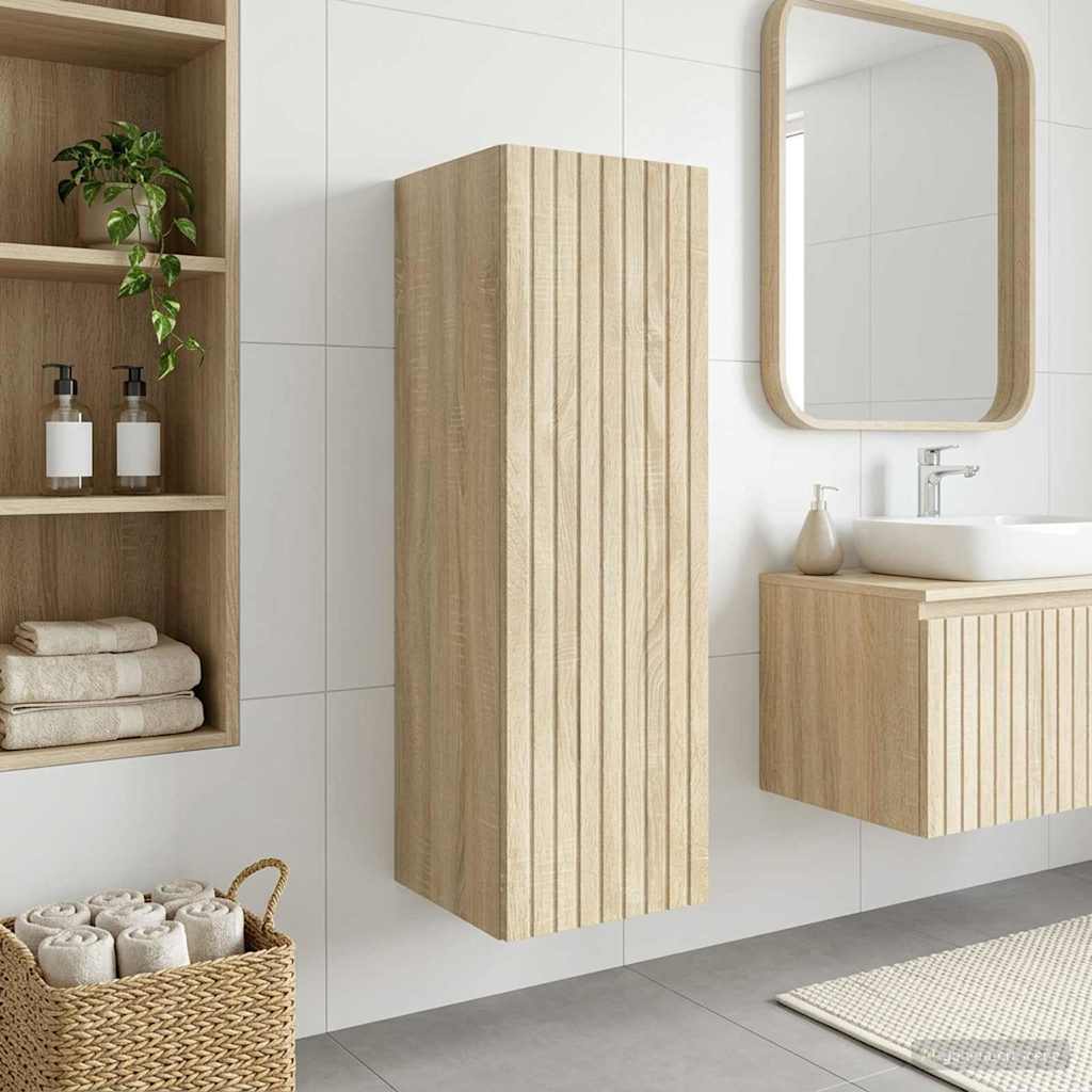 Vegghengt Badskap Sonoma eik 33 x 34,5 x 60 cm Konstruert tre