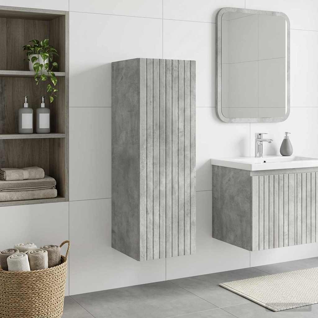 Vegghengt Badskap Betonggrå 33 x 34,5 x 60 cm Konstruert tre