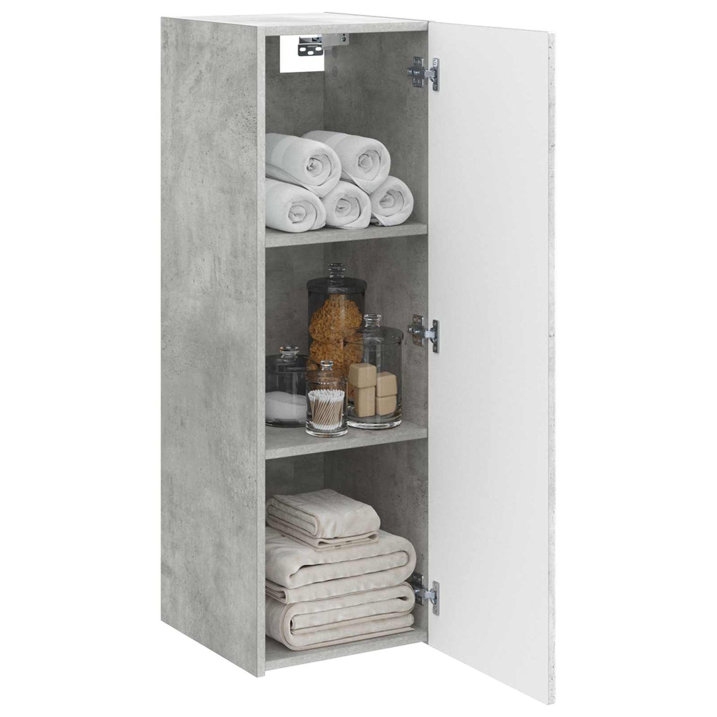 Vegghengt Badskap Betonggrå 33 x 34,5 x 60 cm Konstruert tre