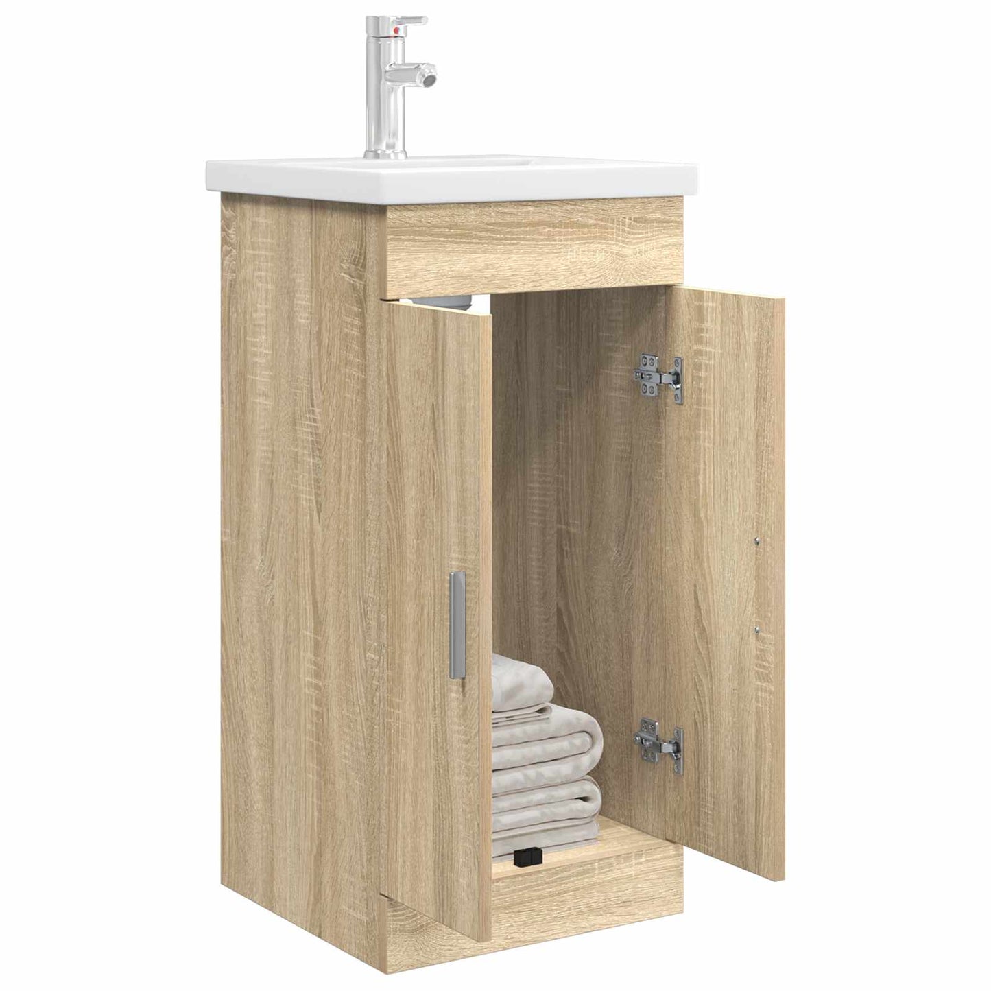 Badmøbel med vask Sonoma eik 42 x 40 x 84,5 cm Konstruert tre