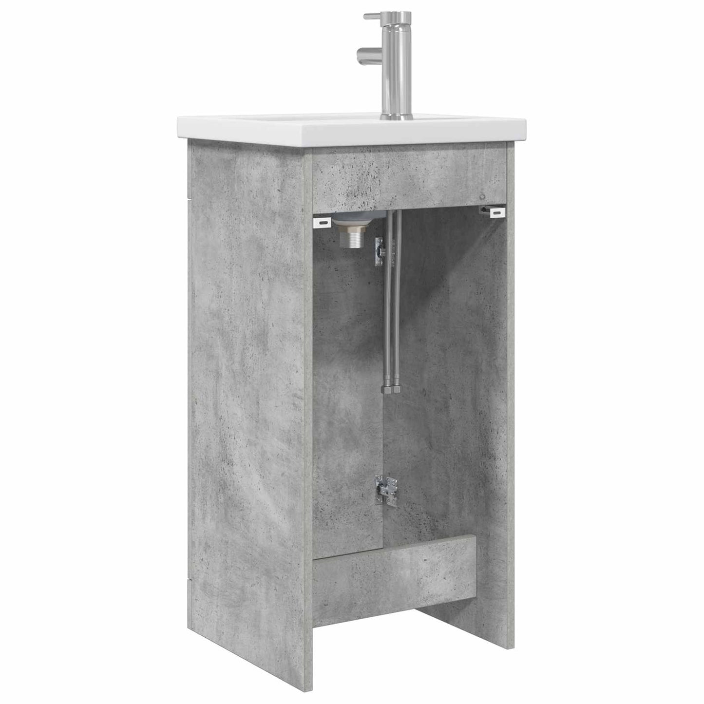 Badmøbel med vask Betonggrå 42 x 40 x 84,5 cm Konstruert tre
