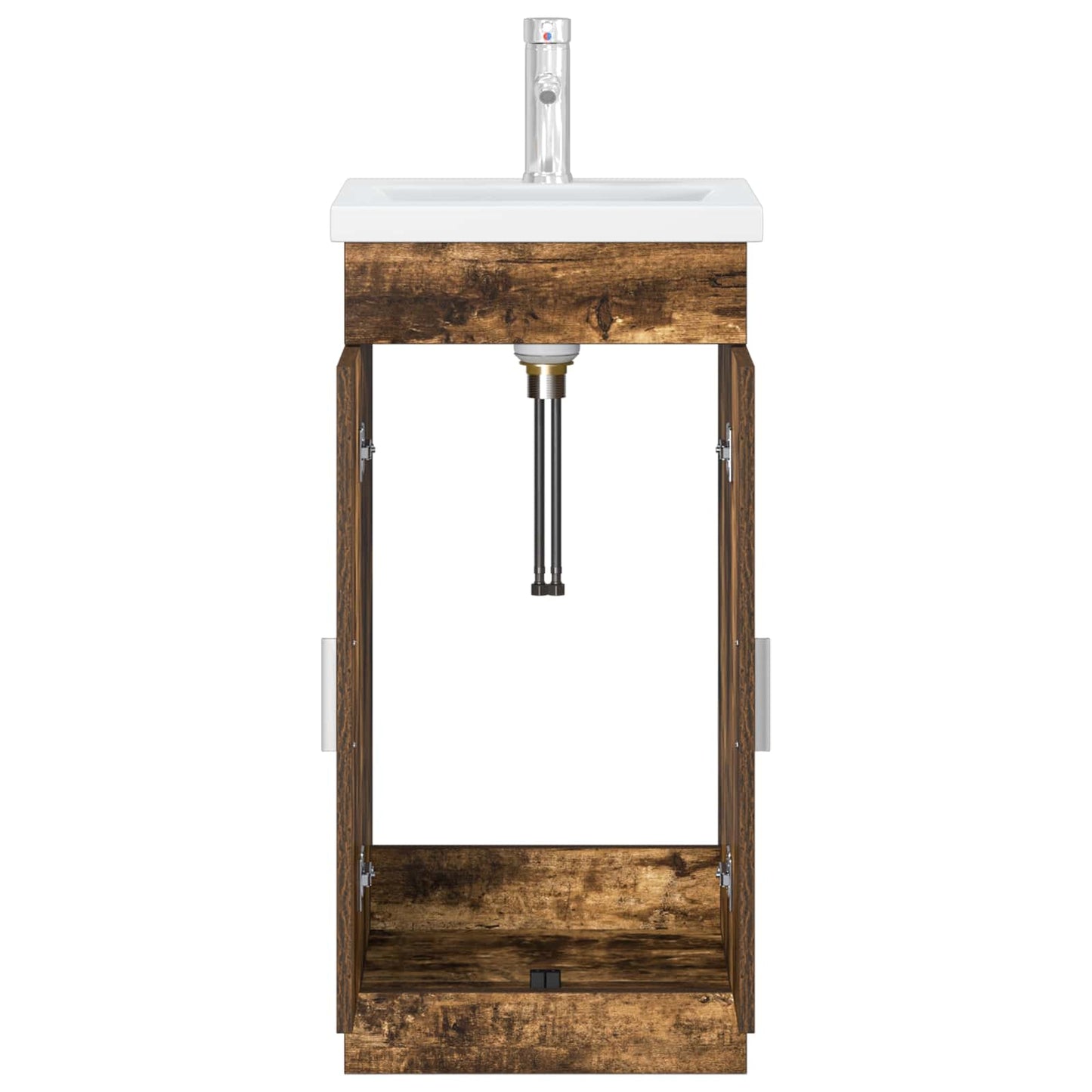 Badmøbel med vask Røkt Eik 42 x 40 x 84,5 cm Konstruert tre