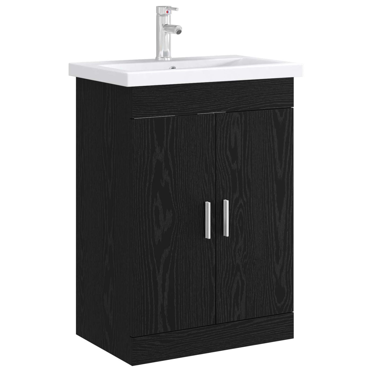 Badskapinet under vask Svart eik 78,5 x 37,5 x 81 cm